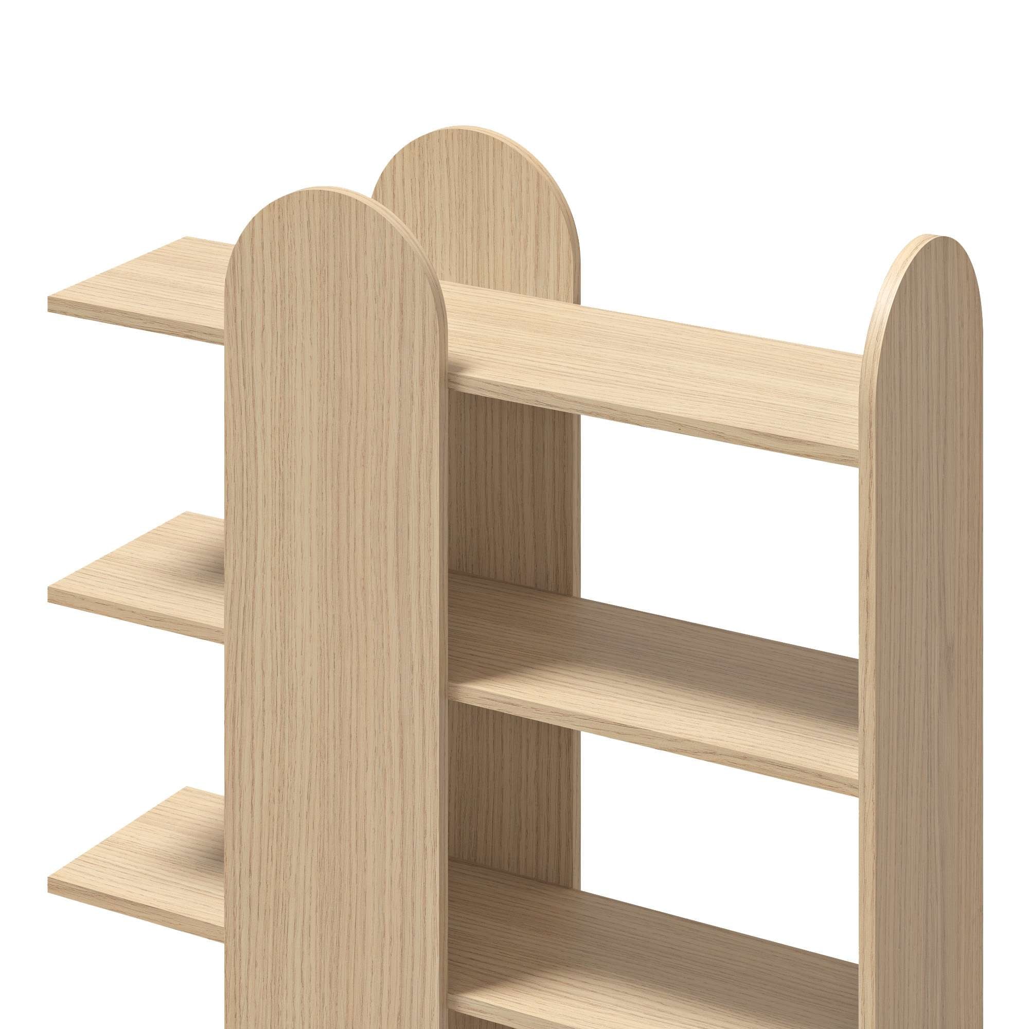 TemaHome Bücherregal »Venice, Offenes elegantes Designregal, 5 Ablagen, Höhe 175 cm«, mit abgerundete Aussenseiten, mit verstecktem Stauraum