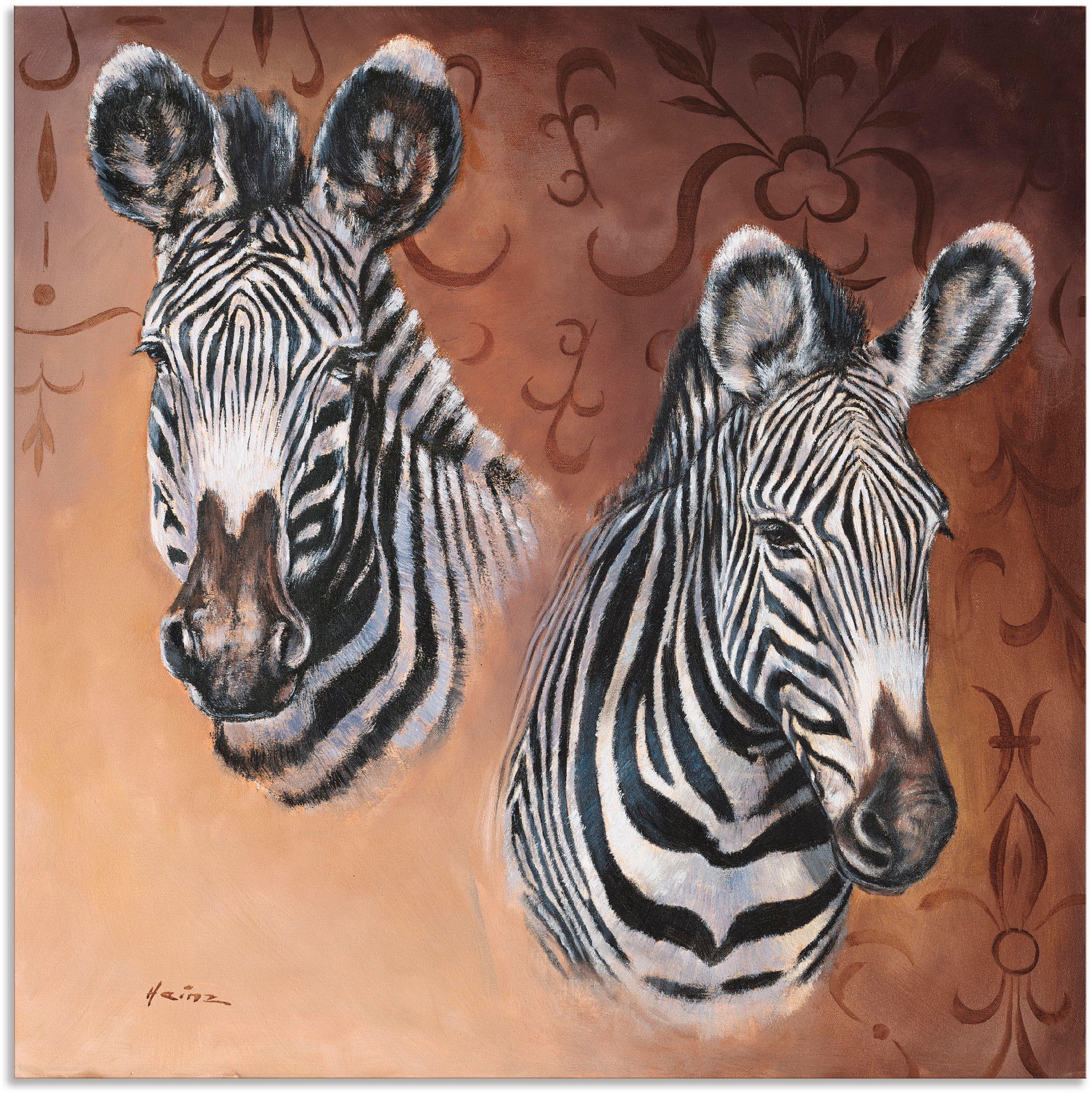 Artland Alu-Dibond-Druck »Zebra«, Wildtiere, (1 St.), für Innen- und Außenb günstig online kaufen