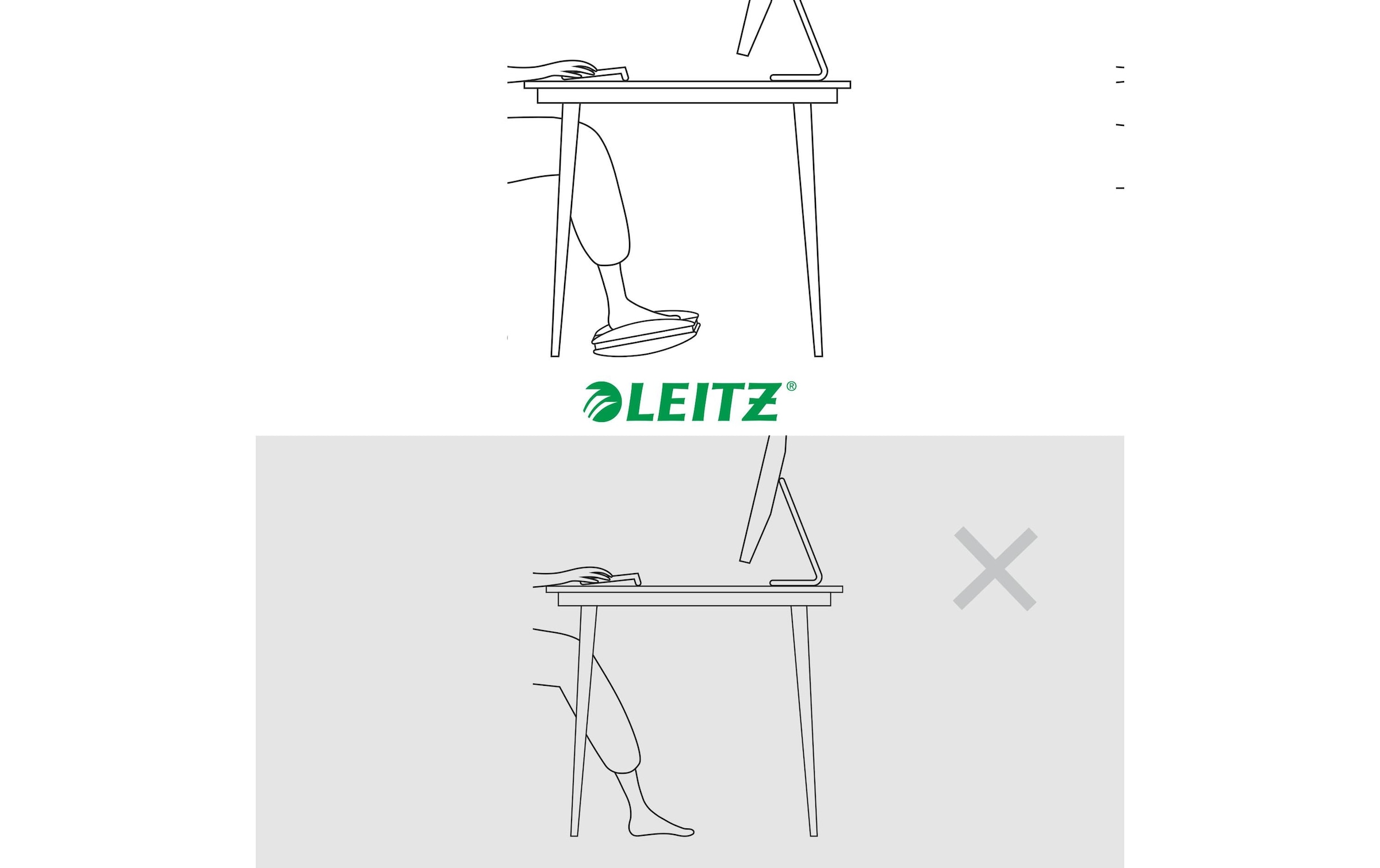 LEITZ Fußstütze »Ergo« 2 Höheneinstellungen