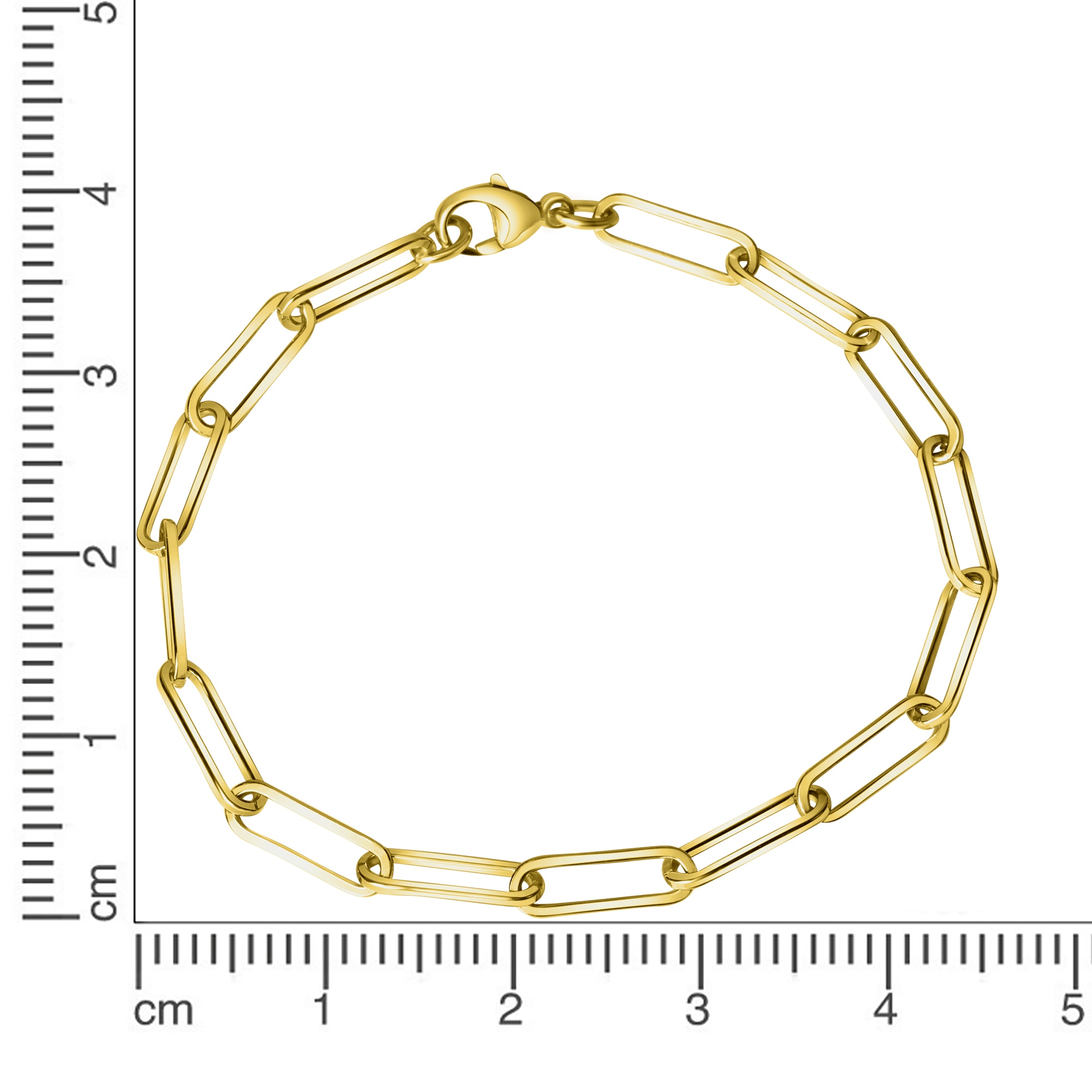 Vivance Armband »925/- Sterlingsilber Gliederarmband glanz vergoldet 19 cm«