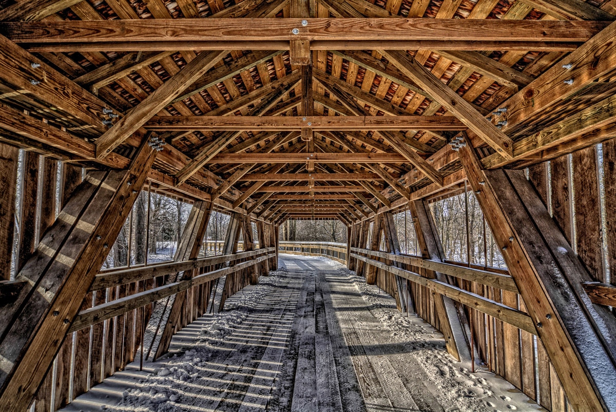 Papermoon Fototapete »Holzbrücke« günstig online kaufen