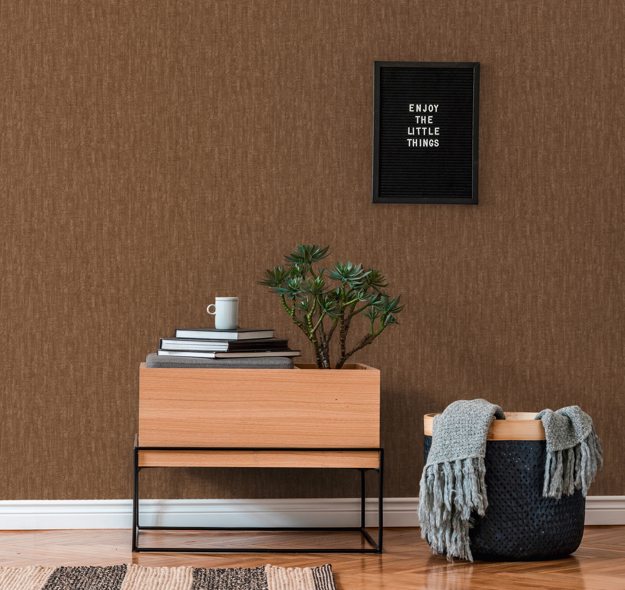 living walls Vliestapete »Titanium«, gemustert-Motiv-abstrakt, Uni Tapete Vintage Tapeten Wohnzimmer Schlafzimmer Küche modern Design