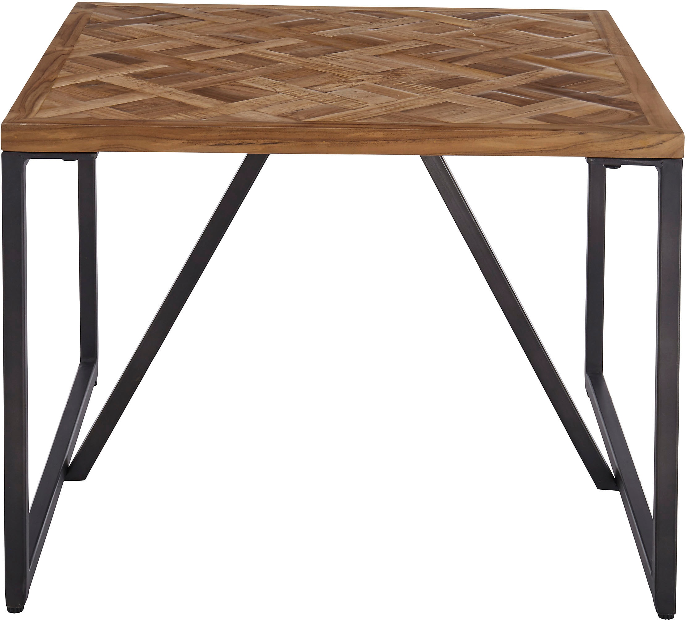 Stolkom Couchtisch »Lola«, 2-er Set Massivholz Teak recycelt mit Muster