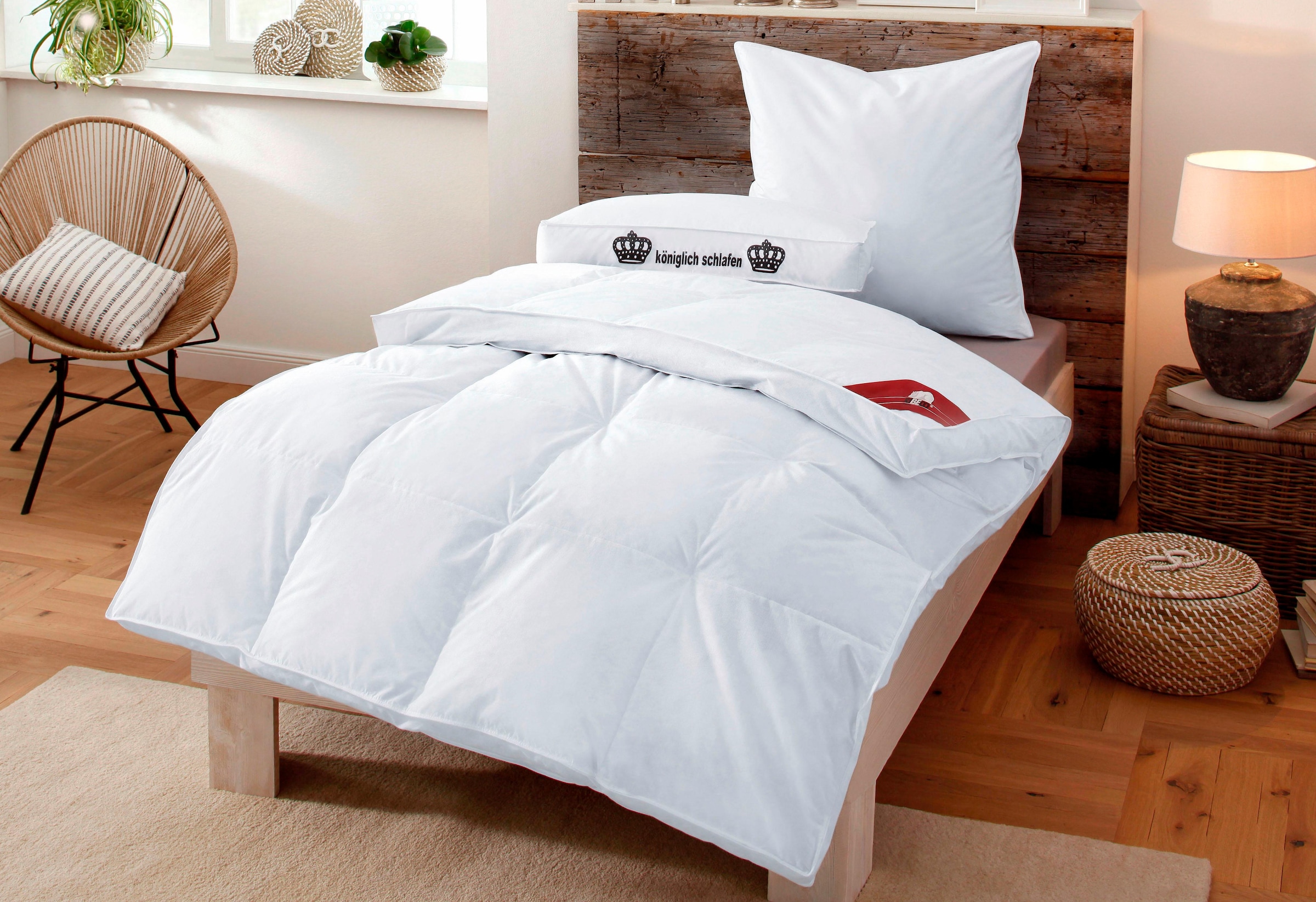 RIBECO Federbettdecke »Emily« extrawarm Füllung 100Federn 1 Stk. tlg. Mit ü günstig online kaufen