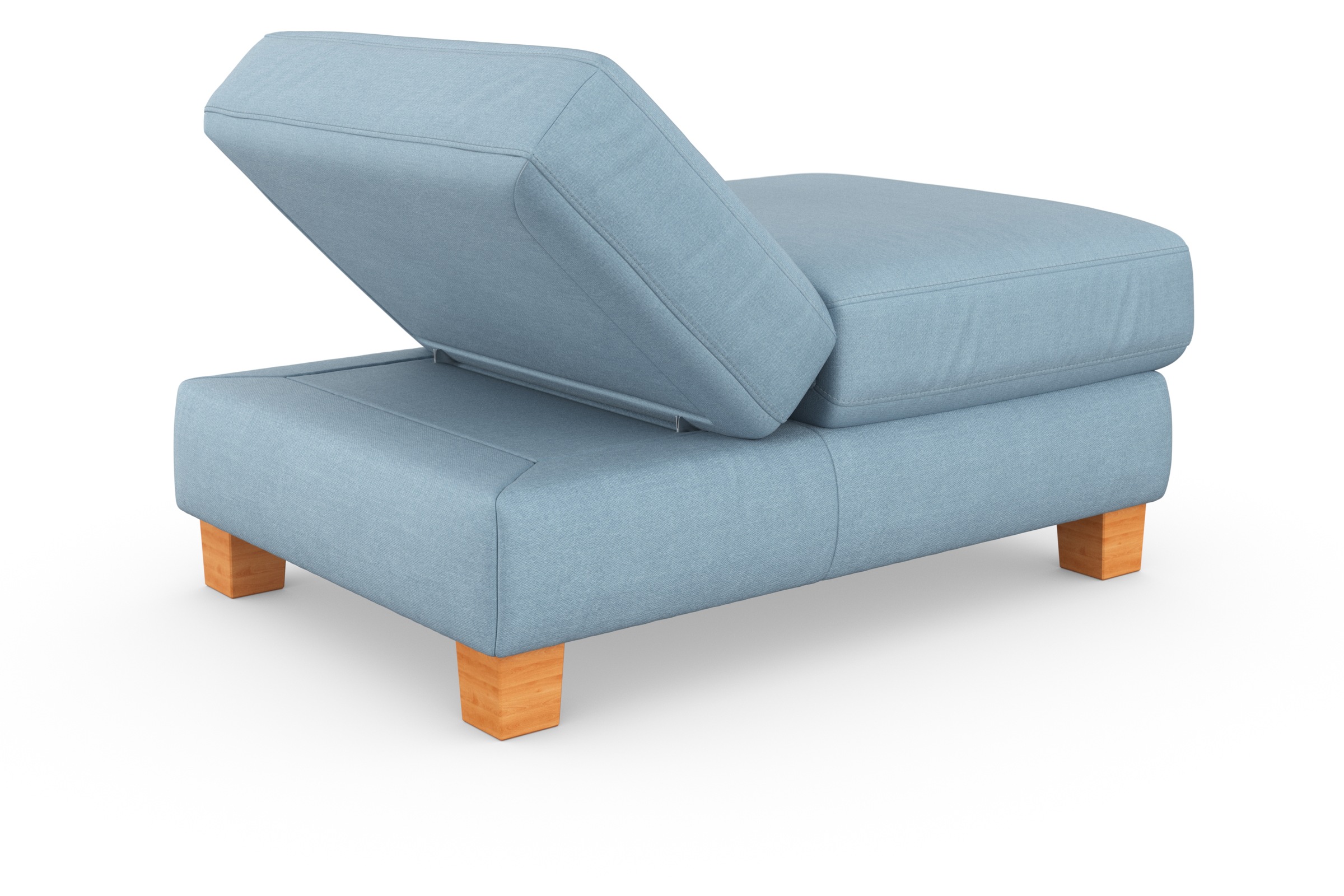 sit&more Polsterhocker »Dundee«, mit Klappfunktion, Federkern und hochwertigen Massivholzfüßen