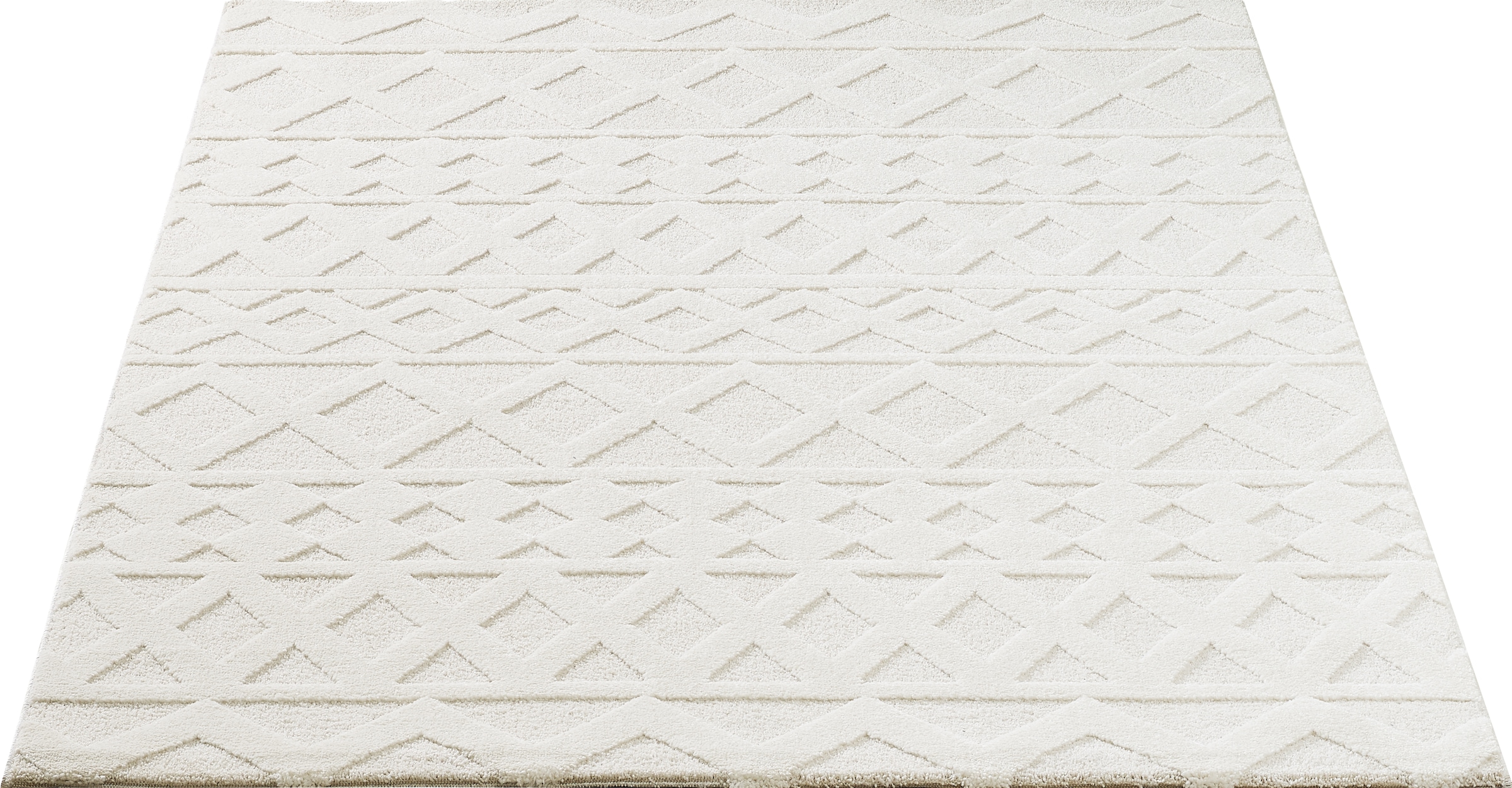 merinos Teppich »Elio 1« rechteckig 16 mm Höhe moderner Kurzflor Teppich mit Hoch-Tief-Effekt, 3D Effekt