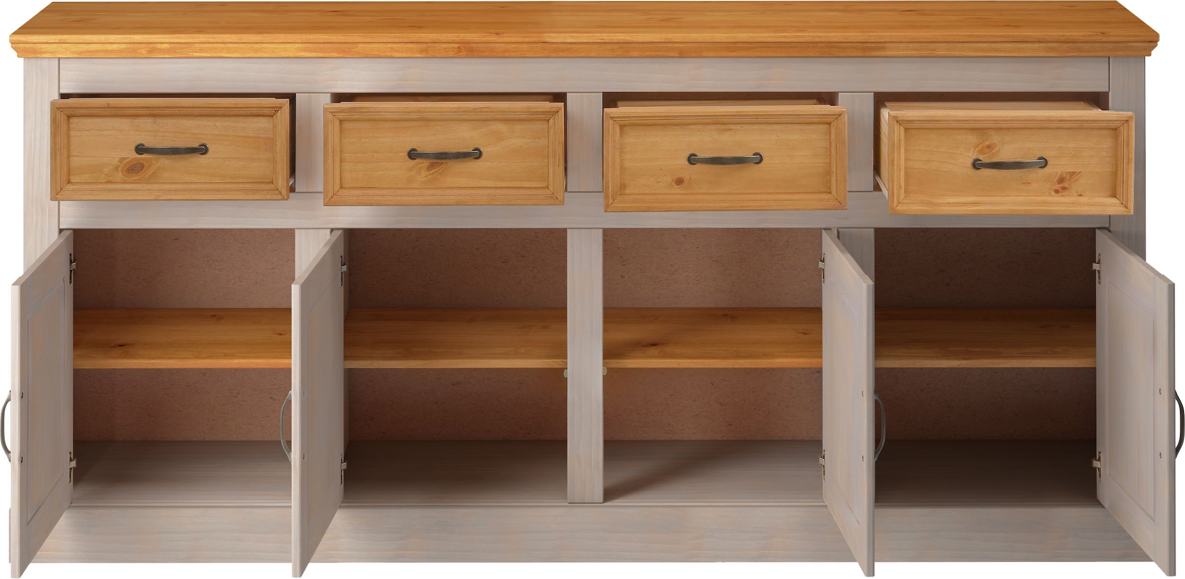Home affaire Sideboard »Selma«, Kommode mit 4 Türen und 4 Schubkästen. Breite 192 cm