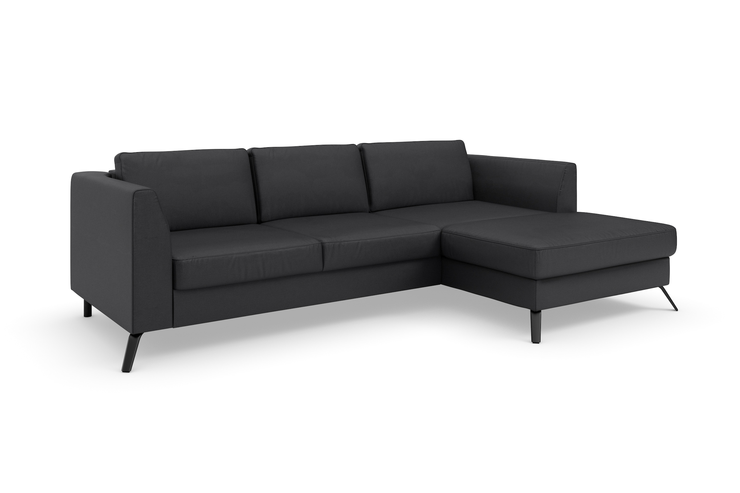 sit&more Ecksofa »Olsen L-Form«, inklusive Sitztiefenverstellung, wahlweise mit Bettfunktion, 15cm hoch