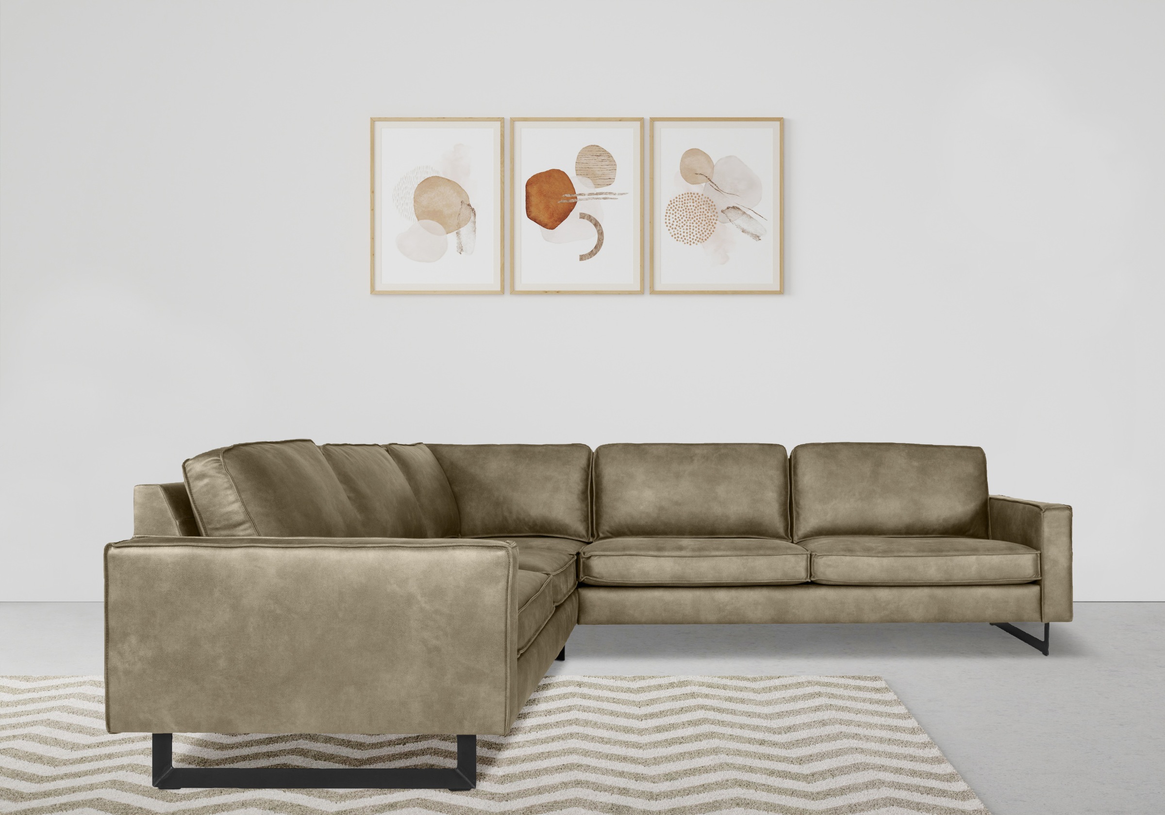 Places of Style Ecksofa »Pinto, XXL, 250/290 cm, langer Schenkel, Ottomane« günstig online kaufen