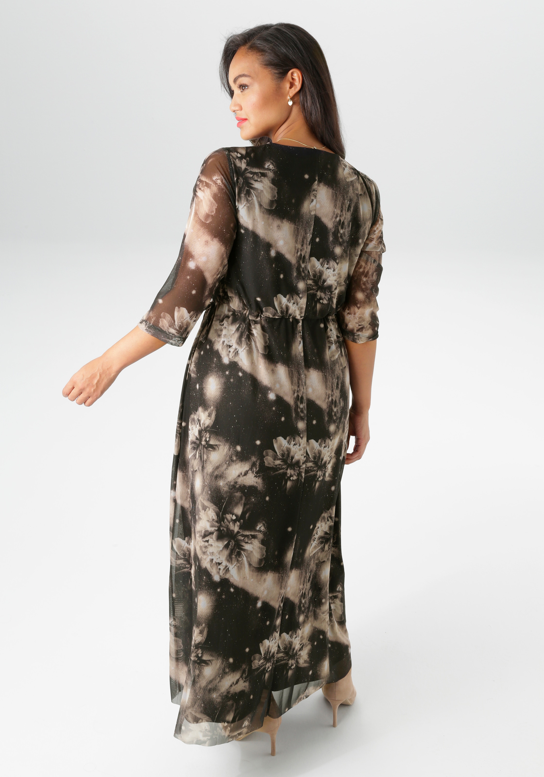 Aniston PLUS Midikleid, In Mesh Qualität - NEUE KOLLEKTION