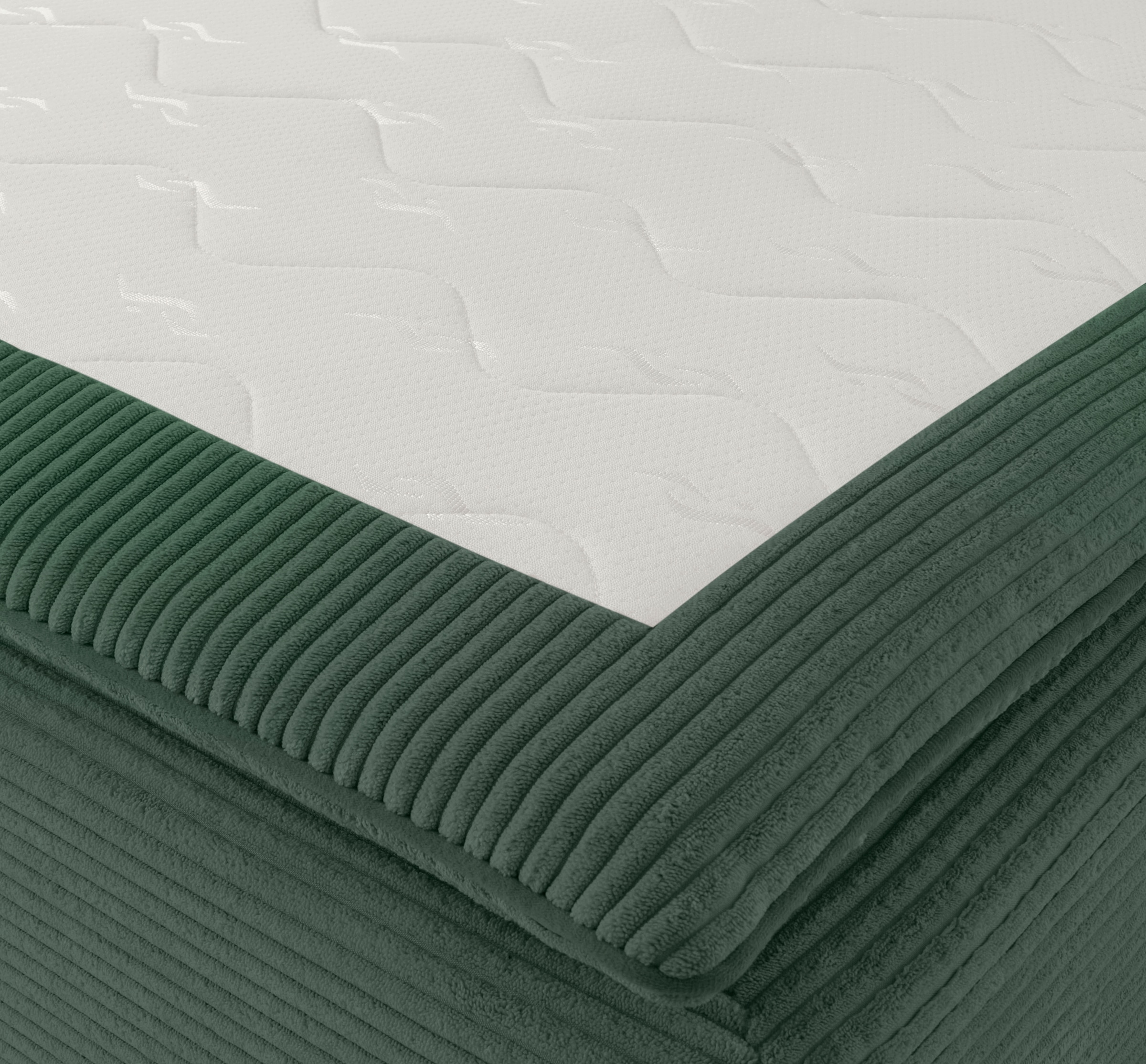 INOSIGN Ecksofa »Boxspringbett Night & Day L-Form mit Dauer-Schlaffunktion mit Armlehne«, mit Boxspring-Bettfunktion 180x200 cm und Bettkasten, Dauerschläfer!