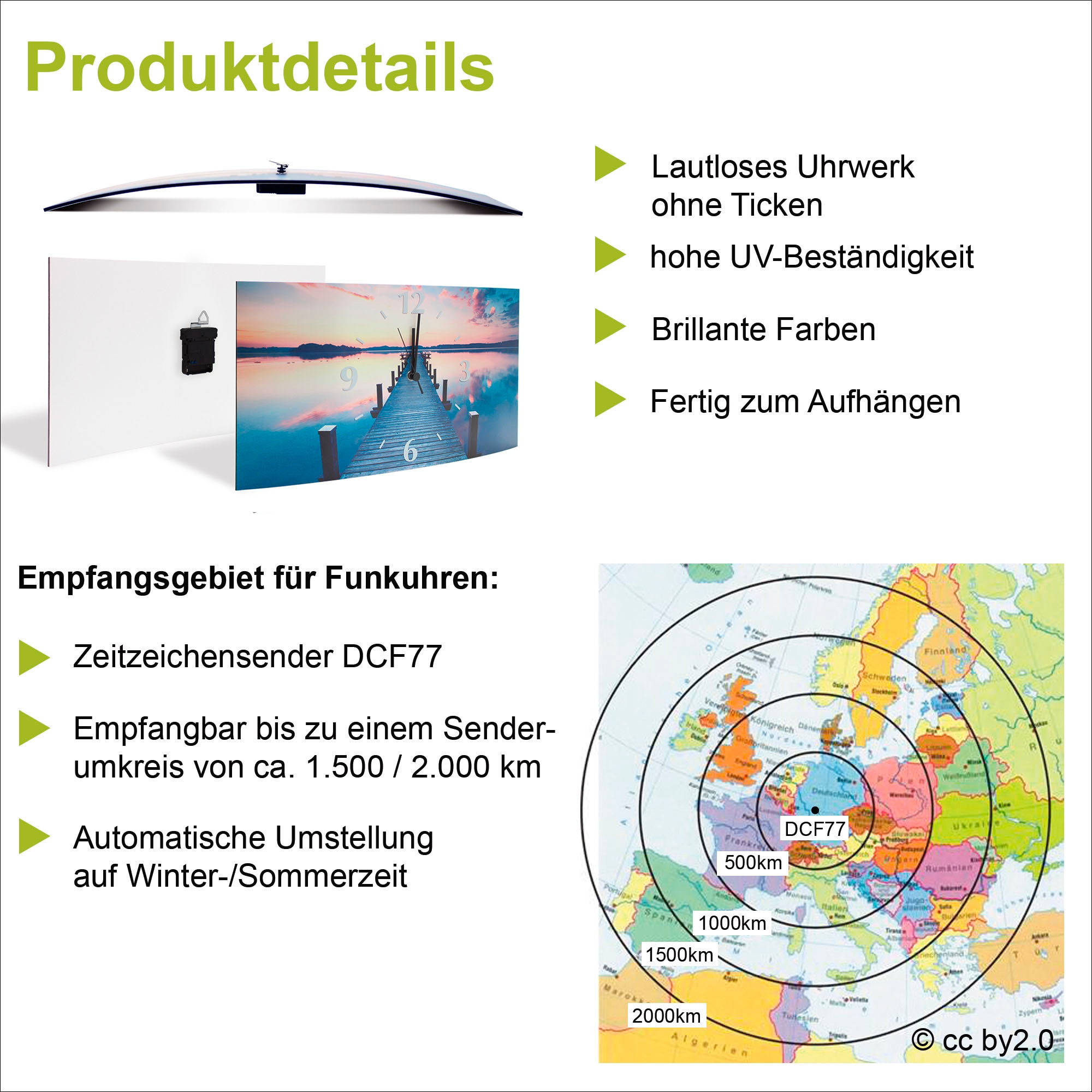 Artland Wanduhr »3 D Steine«, 3D Optik gebogen, mit Quarz- oder Funkuhrwerk, versch. Größen