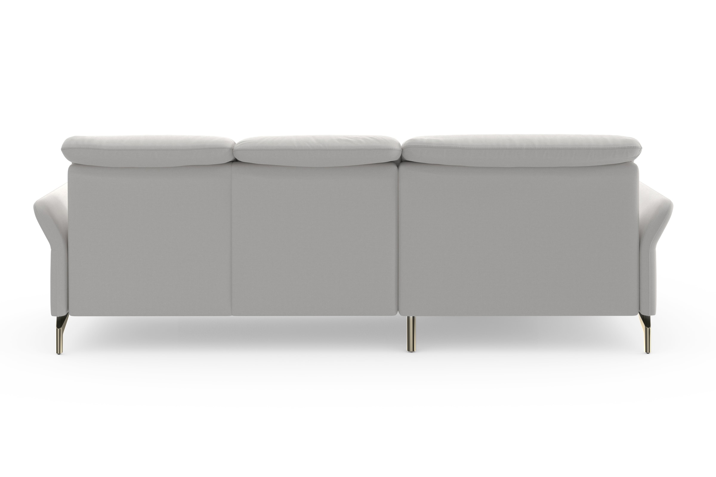 sit&more Ecksofa »Fashion L-Form«, wahlweise mit Kopfteilverstellung, Vorziehsitz, motorisch, Nickelfüße
