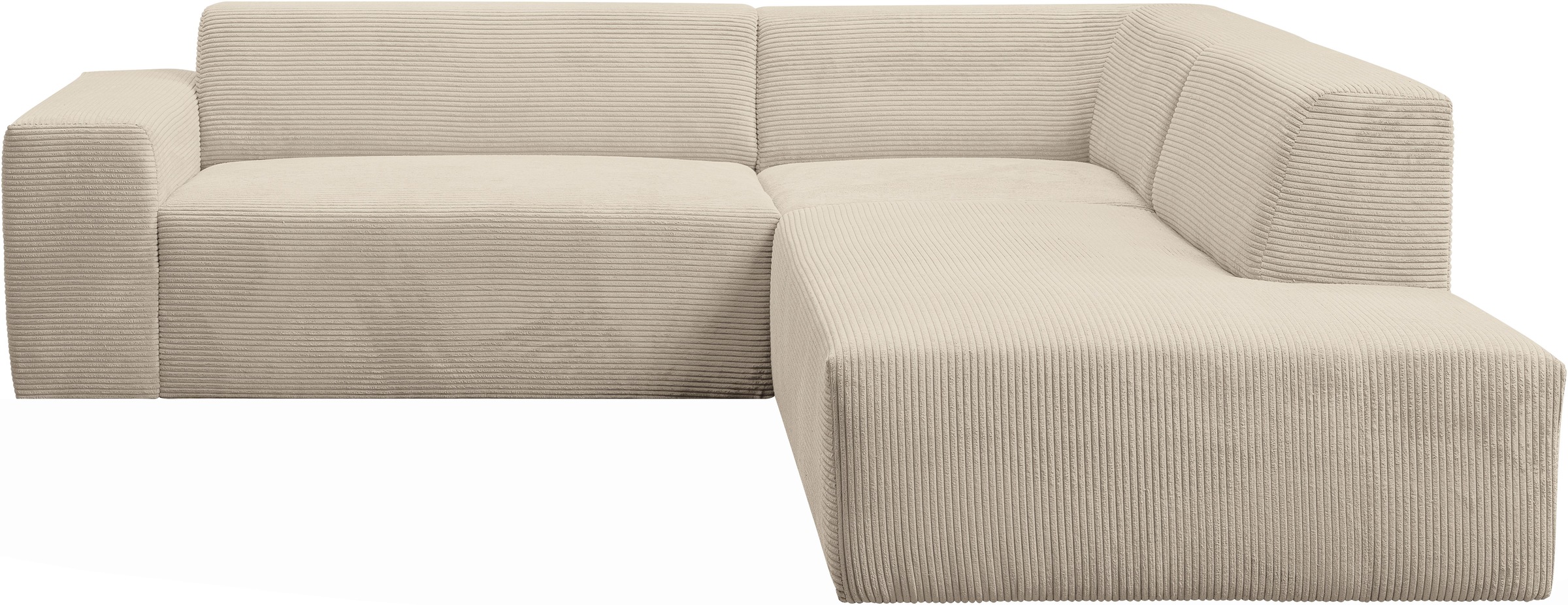 WERK2 Ecksofa »Zeus-M, tolles Sofa mit schönen Details, L-Form«, Curvy Tren günstig online kaufen