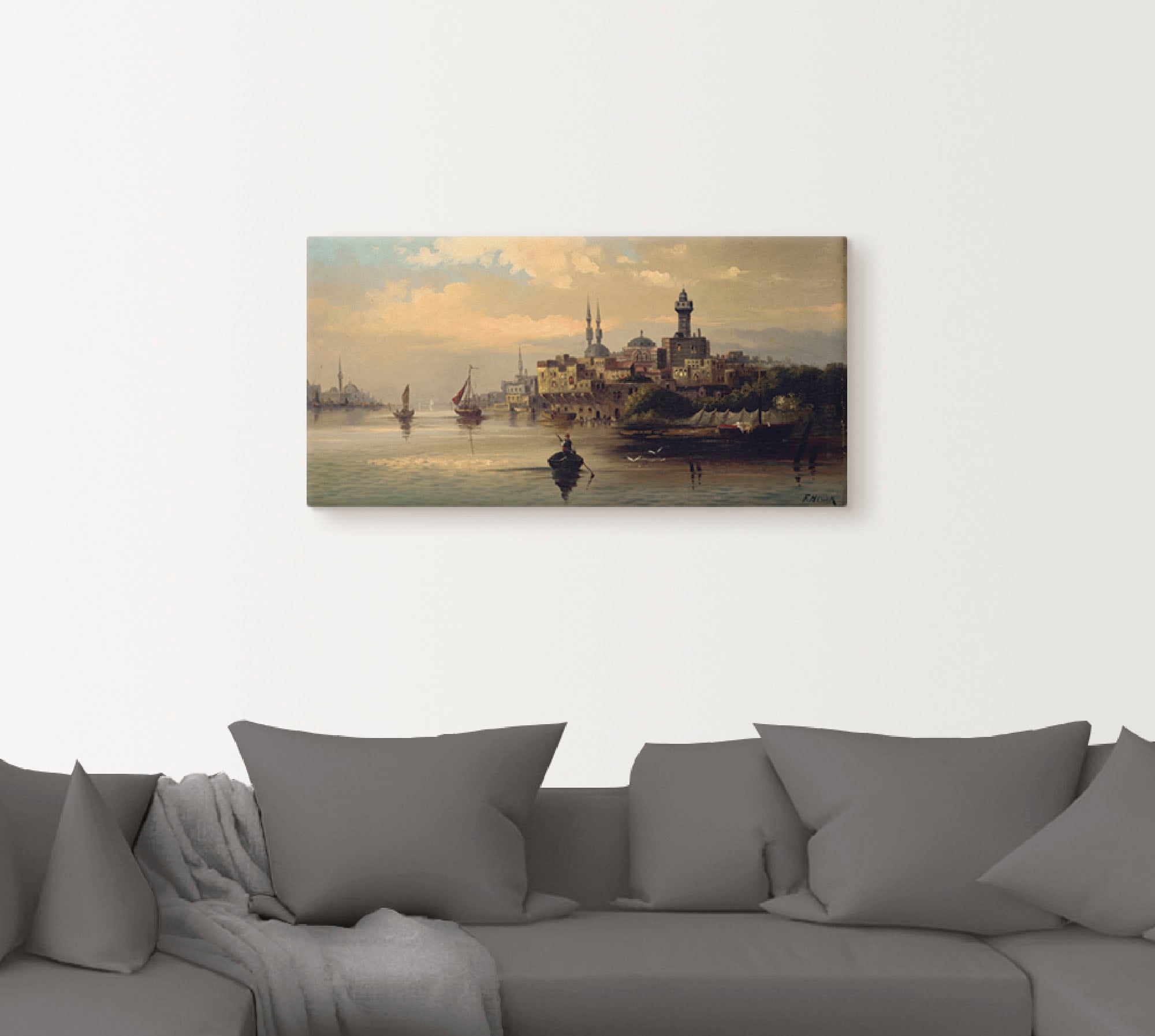 Artland Wandbild »Kauffahrtsschiffe auf Bosporus, Istanbul«, Gewässer, (1 St.), als Leinwandbild, Poster, Wandaufkleber in verschied. Größen