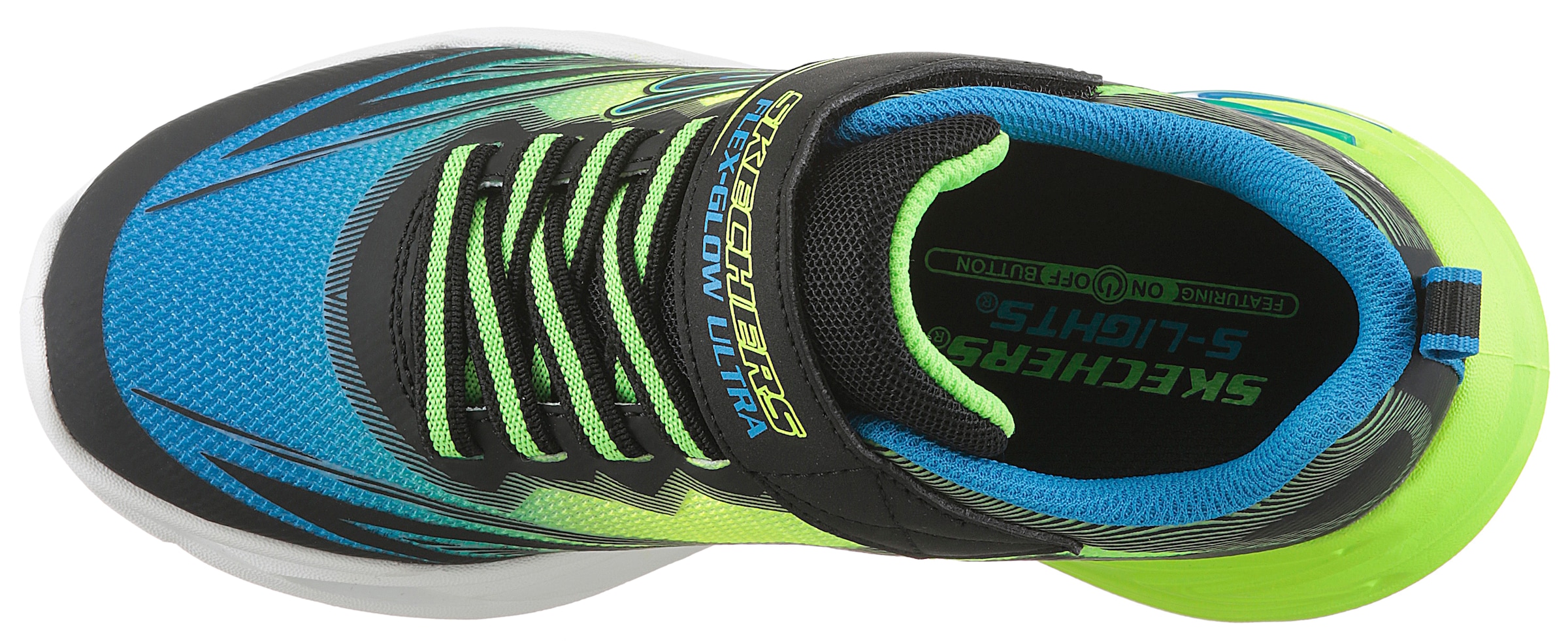 Skechers Sneaker »FLEX-GLOW ULTRA«, Klettschuh zum Schlüpfen, Größenschablone zum Download