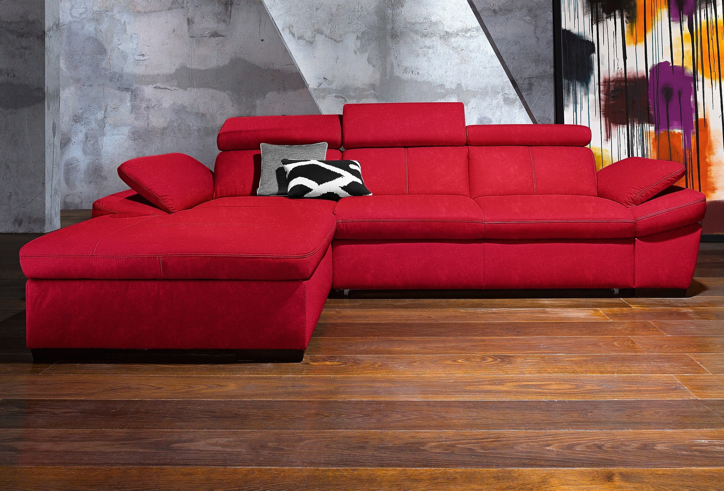 exxpo - sofa fashion Ecksofa »Salerno, Funktionssofa, Breite 280cm, hoher S günstig online kaufen