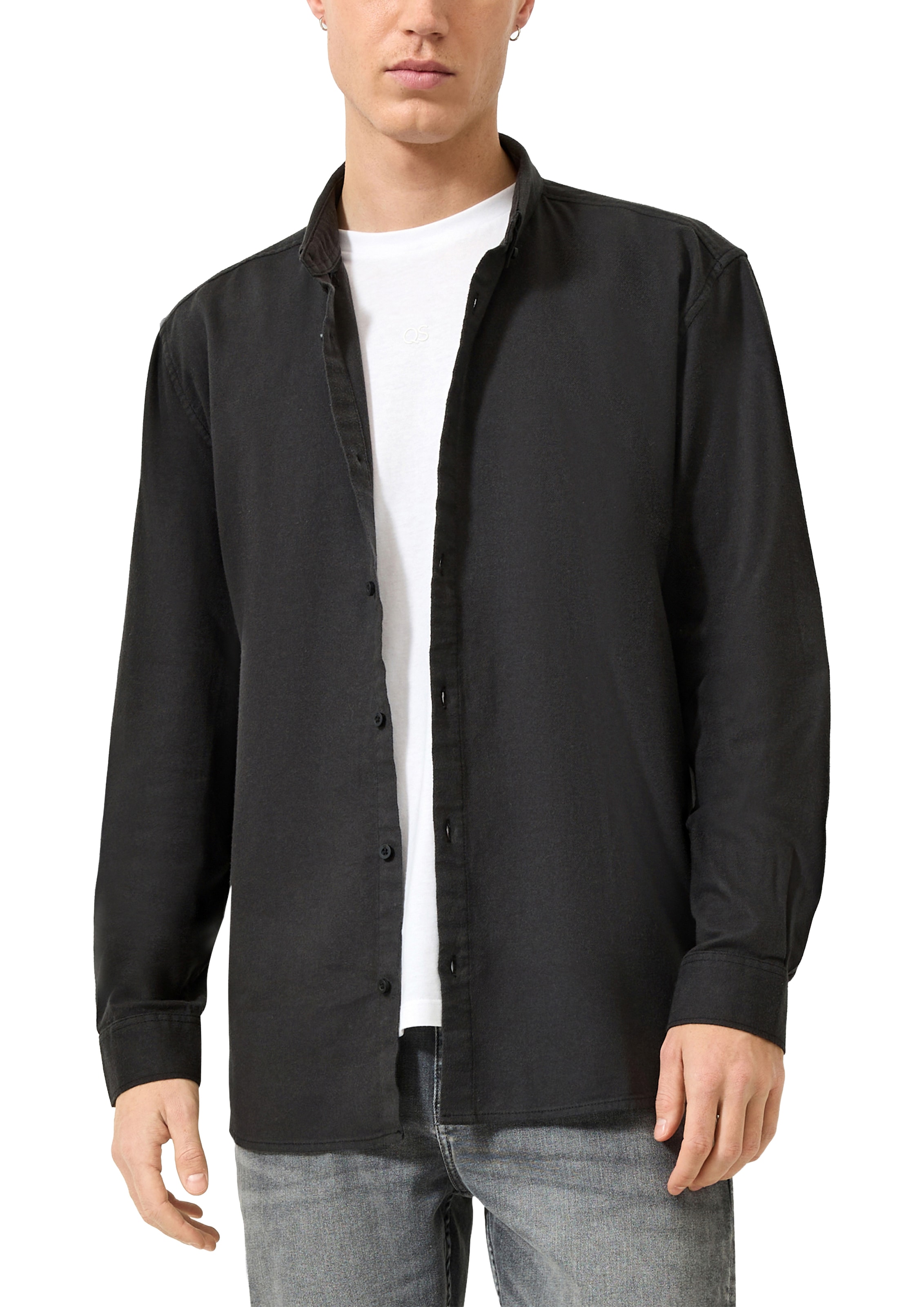 QS Flanellhemd Button-down-Kragen, Regular fit