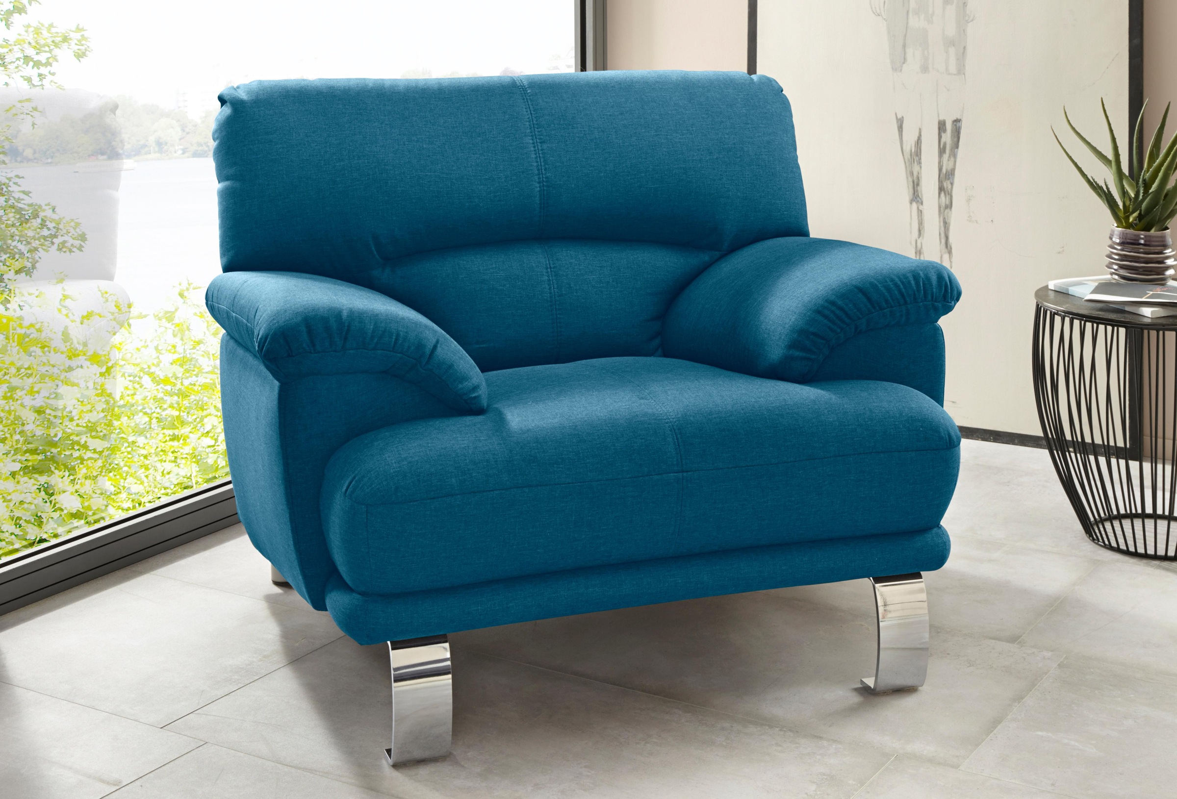 TRENDMANUFAKTUR Sessel »Cecilia II, Loungesessel in italienischem Design«, günstig online kaufen