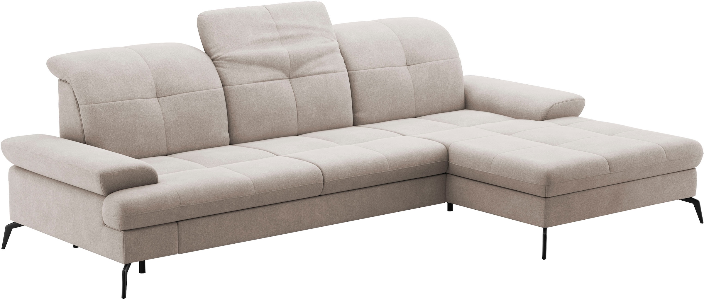 sit&more Ecksofa »Amica, L-Form, inkl. Sitztiefenverstellung & Armteilverstellung«, wahlweise mit Bettfunktion, Bettkasten und Kopfteilverstellung