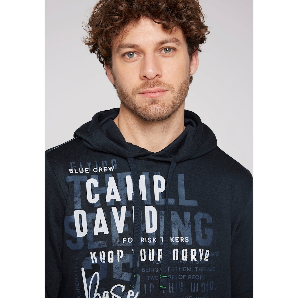 CAMP DAVID Kapuzensweatshirt, mit Label Patch an der Kapuze