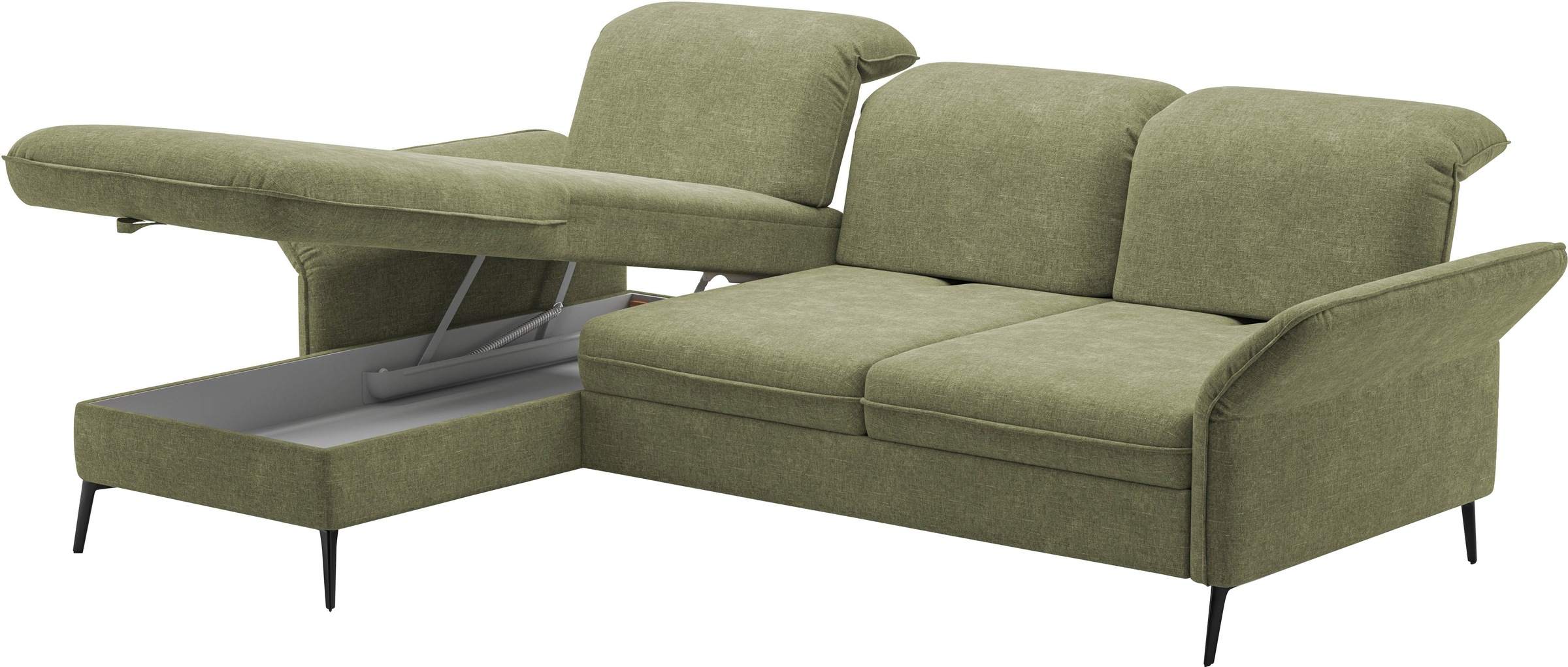 sit&more Ecksofa »Emely, inkl. Sitztiefenverstellung«, wahlweise mit Bettfunktion,Bettkasten,Kopf- & Armteilverstellung
