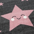Ayyildiz Teppiche Kinderteppich »Kids 610«, rund, 12 mm Höhe, Sterne Motiv, Kurzflor