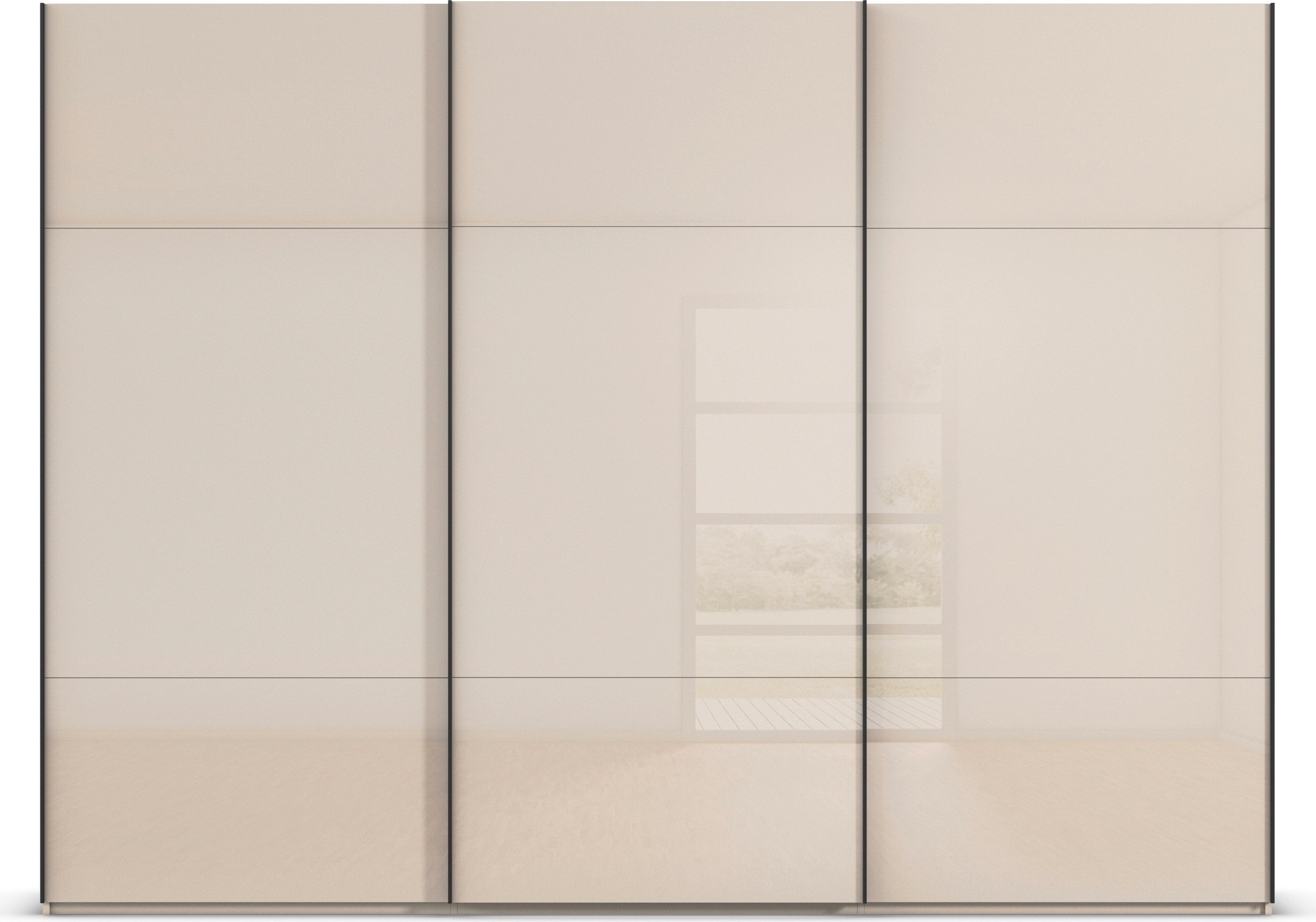 rauch Schwebetürenschrank »Kleiderschrank Schrank Garderobe Schlafzimmerschrank CONTIDO«, (in 3 verschiedenen Ausstattungen BASIC/CLASSIC/PREMIUM), aus hochwertigem Material in 6 Breiten 2 Griff-Farben MADE IN GERMANY