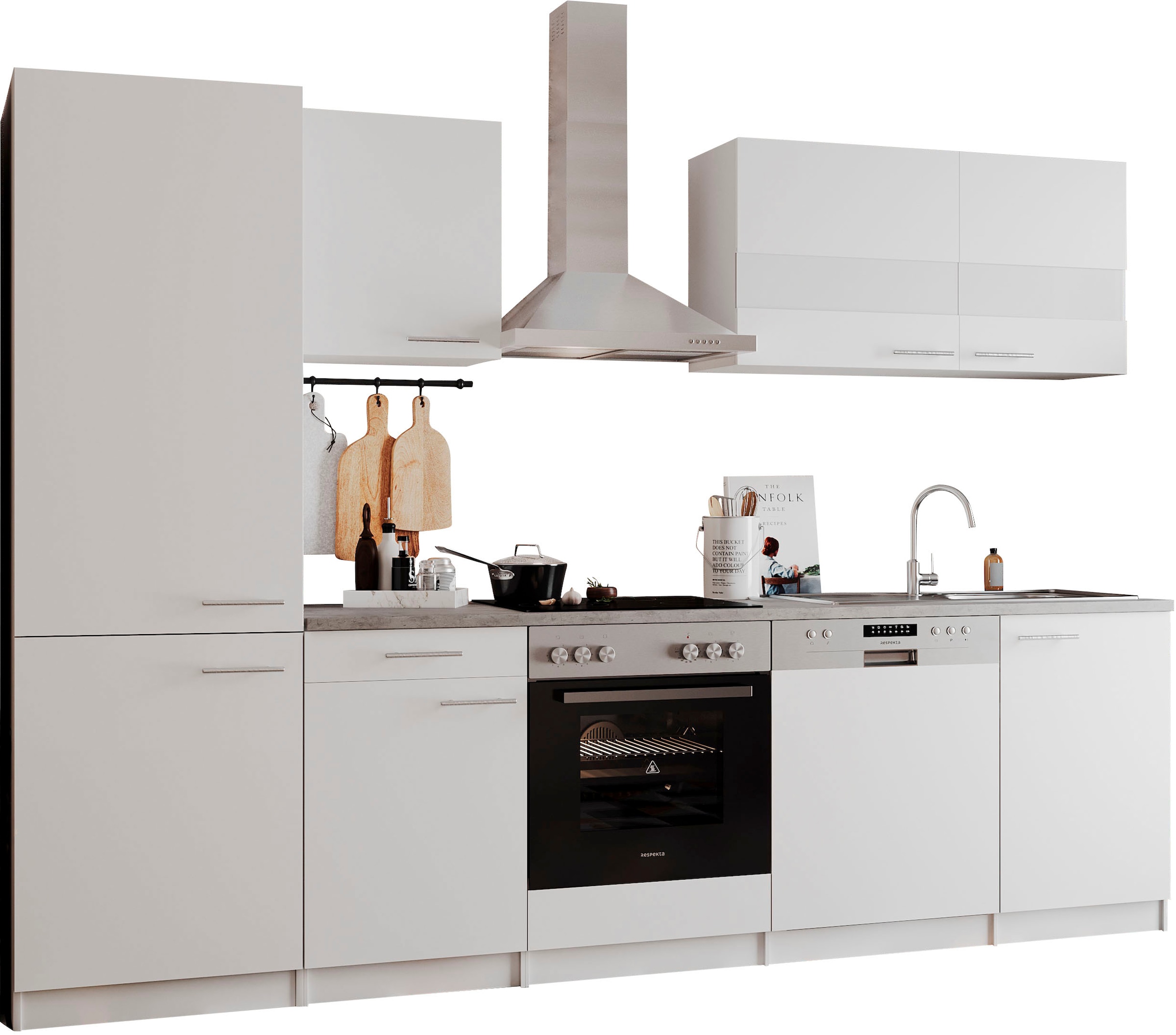 RESPEKTA Küchenzeile »Malia« Breite 280 cm, mit Soft-Close, in exklusiver K günstig online kaufen