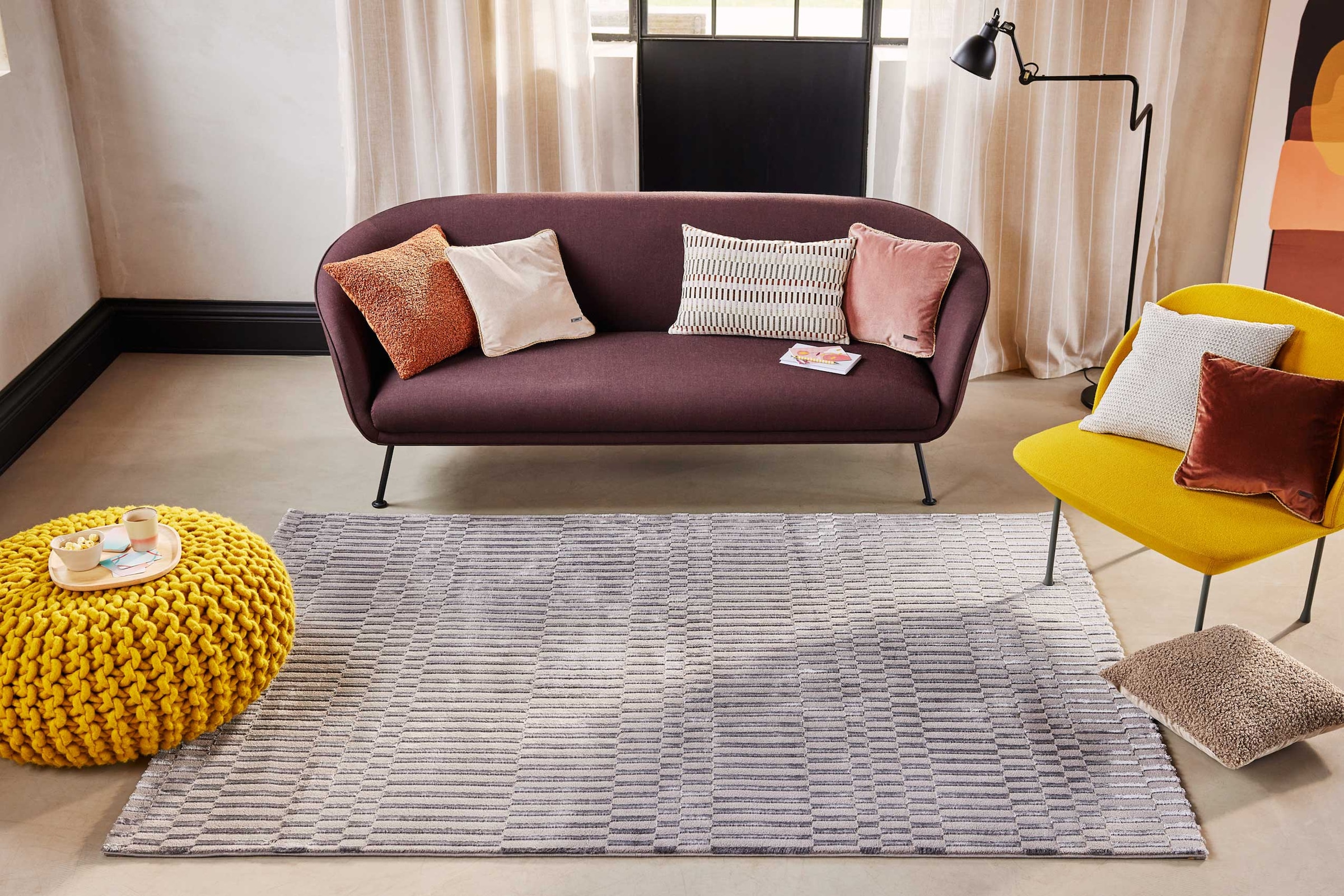 Esprit Teppich »Linn« rechteckig 12 mm Höhe Kurzflorteppich, gewebt, geometrisch, modern, skandi, Wohnzimmer