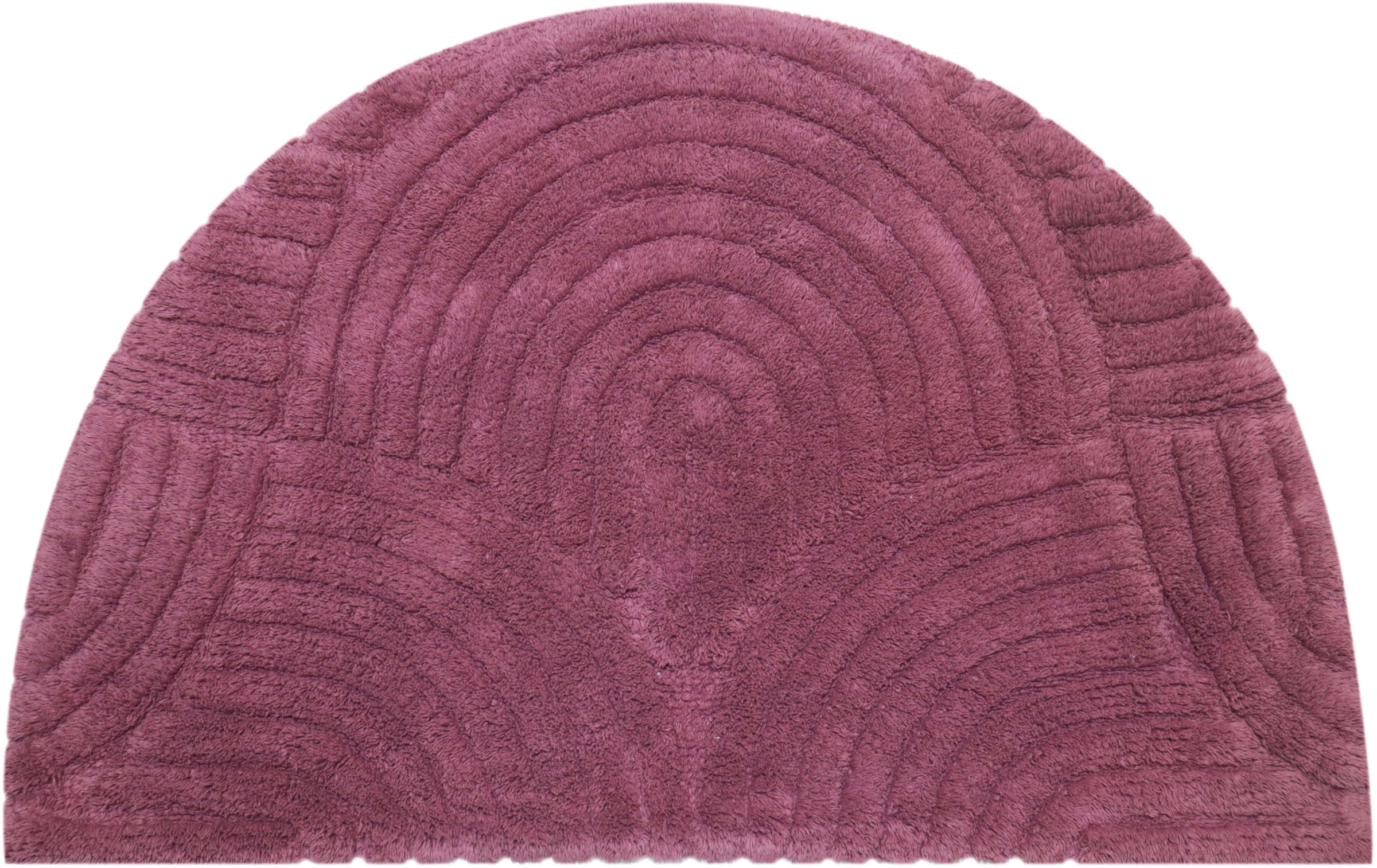 my home Badematte »Juna, Badvorleger, Badezimmer Teppich, Zen, Scandi, Boho«, rutschhemmend beschichtet, fußbodenheizungsgeeignet, Baumwolle, Hoch-Tief-Effekt, weich