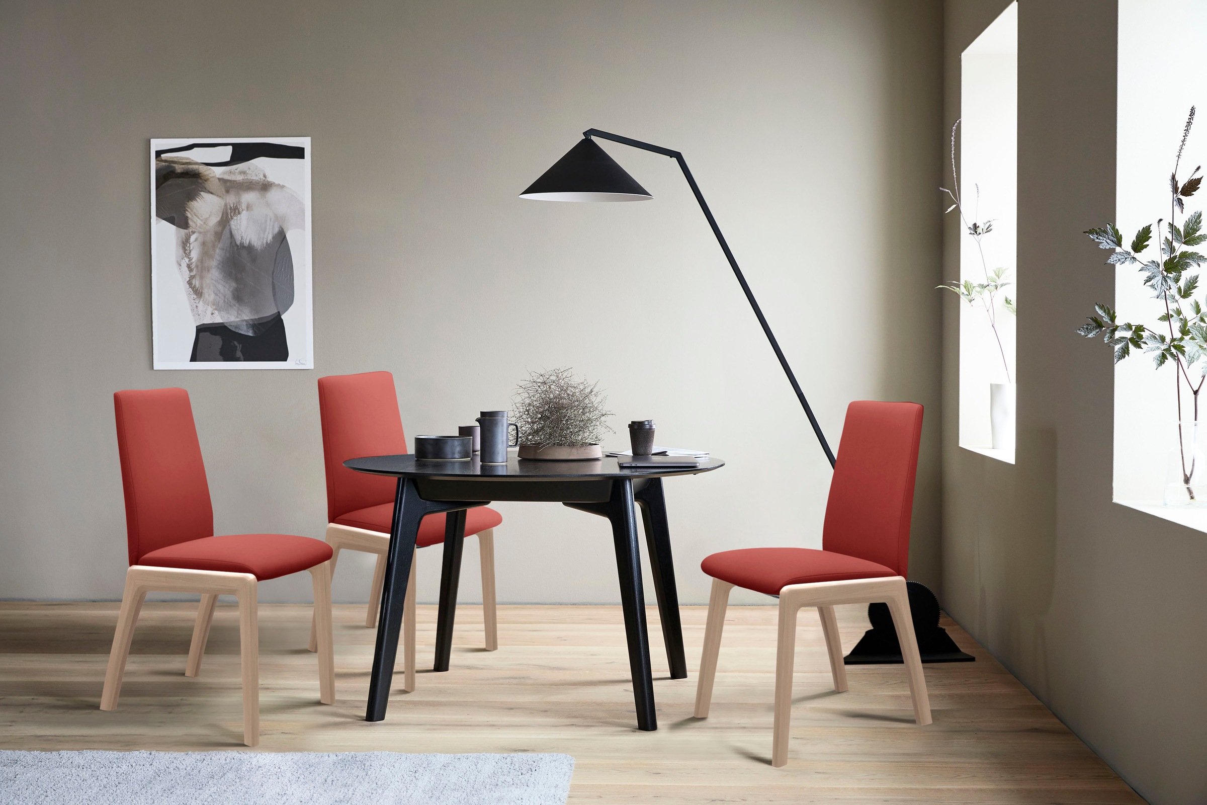 Stressless® Polsterstuhl »Laurel« () Low Back, Größe L, mit abgerundeten Be günstig online kaufen