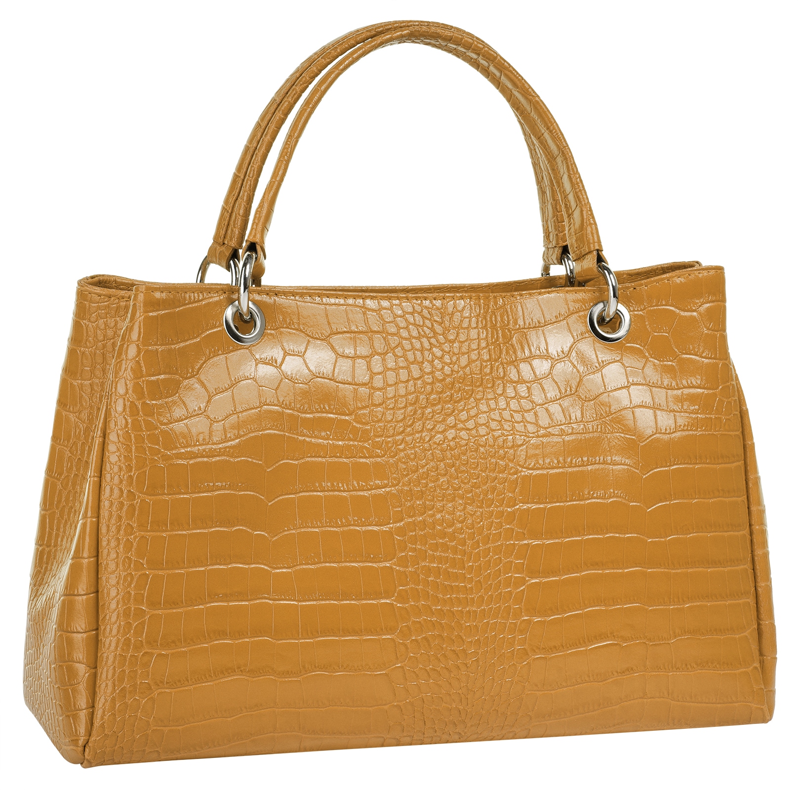 Cluty Henkeltasche, echt Leder, Made in Italy