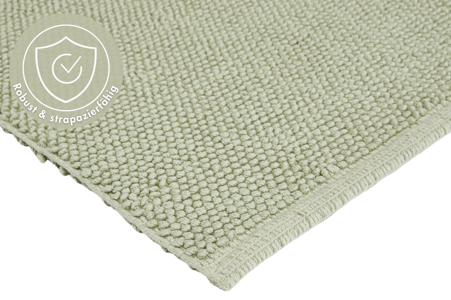 LUXOR living Badematte »Atlanta, 50x80 cm«, fußbodenheizungsgeeignet-beidseitig nutzbar, Badteppich, Duschvorleger, Uni Farben, saugstark