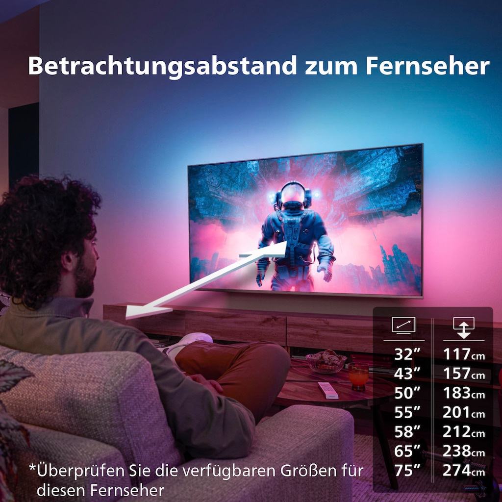 Philips OLED-Fernseher »65OLED808/12«, 164 cm/65 Zoll, 4K Ultra HD, Android TV-Google TV-Smart-TV