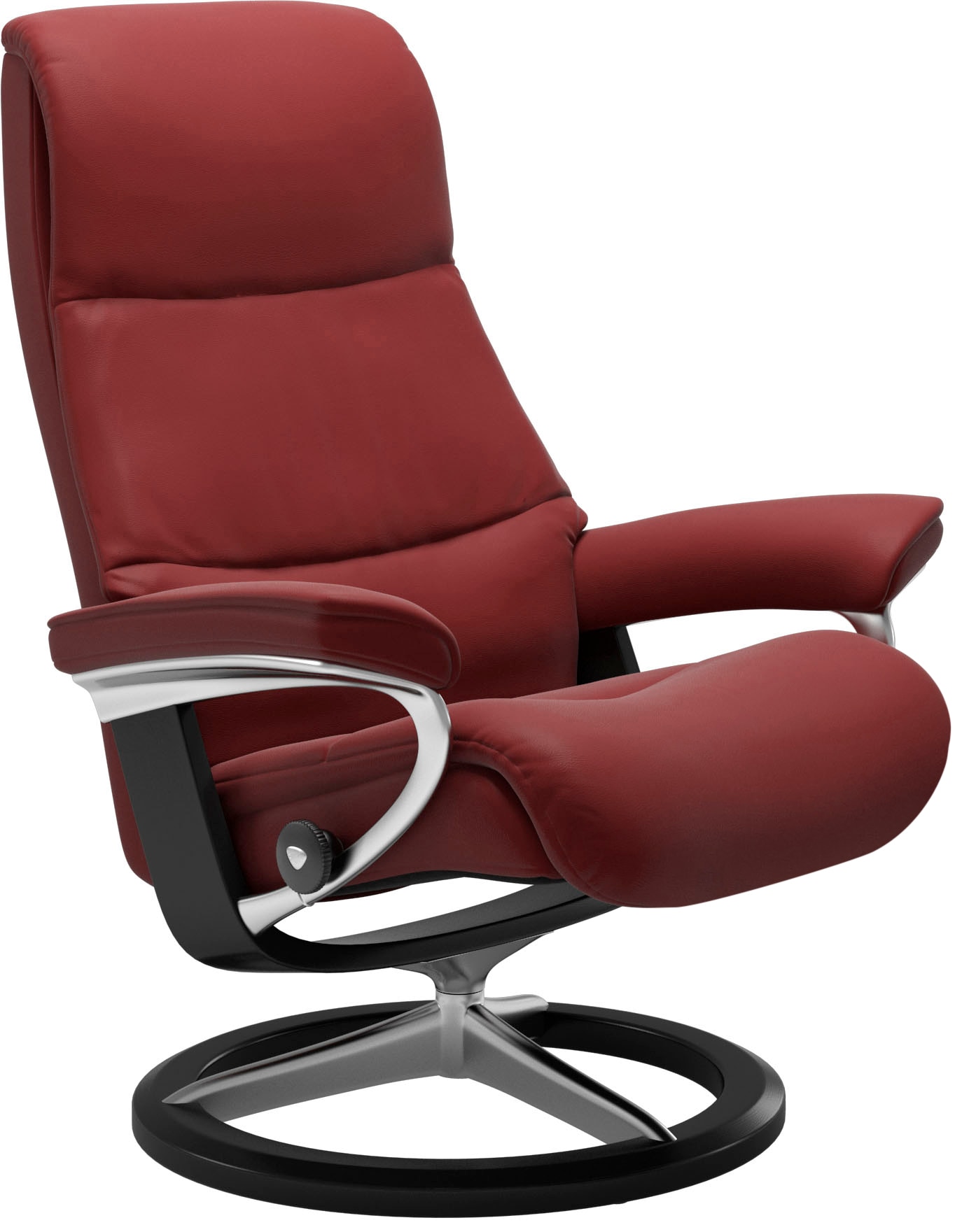 Stressless® Relaxsessel »View«, (Set, Relaxsessel mit Hocker), mit Signature Base, Größe M,Gestell Schwarz