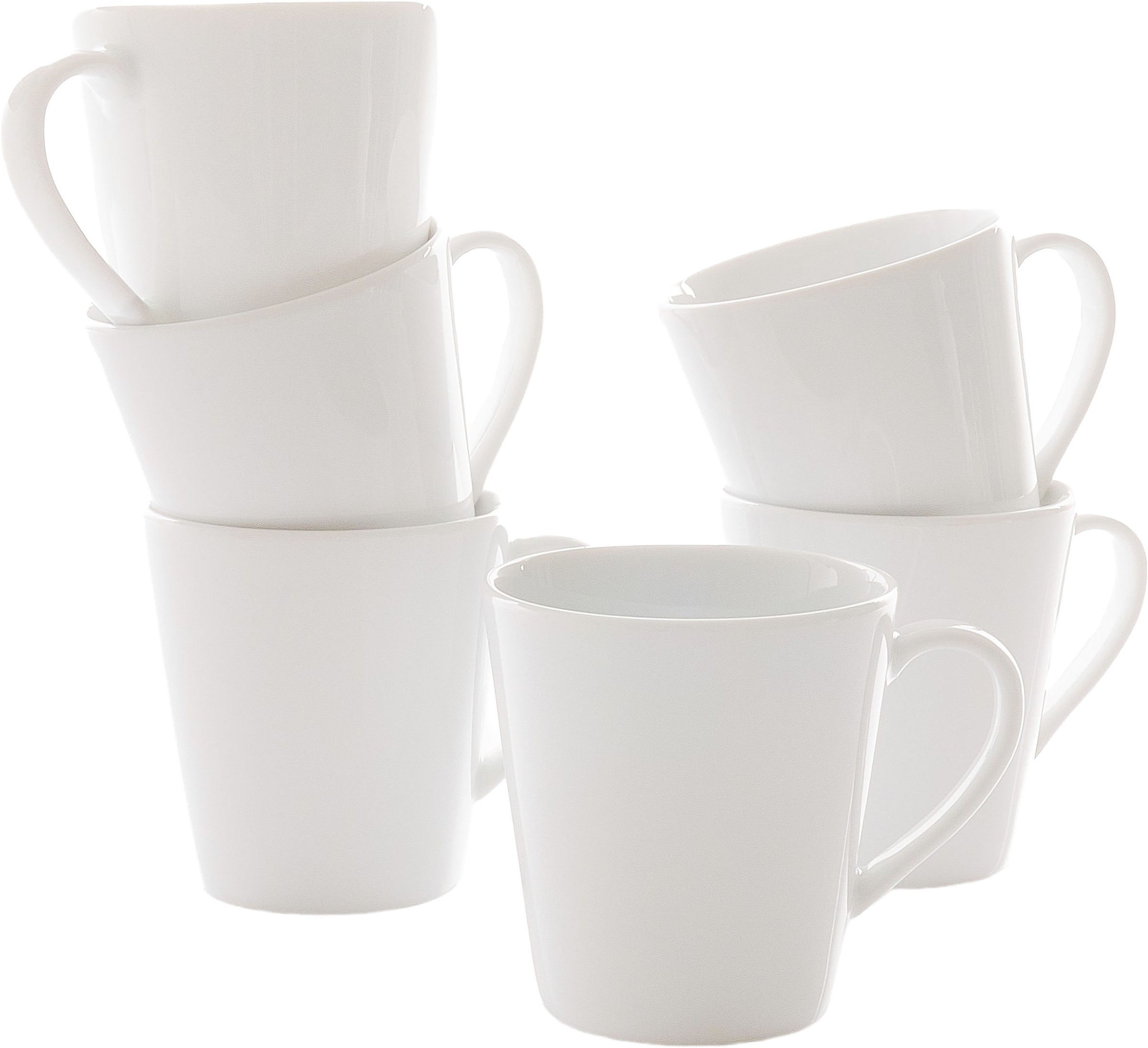 Retsch Arzberg Becher »Kaffee-/Henkelbecher HEIKE WEISS 250 ml, konisch, Se günstig online kaufen