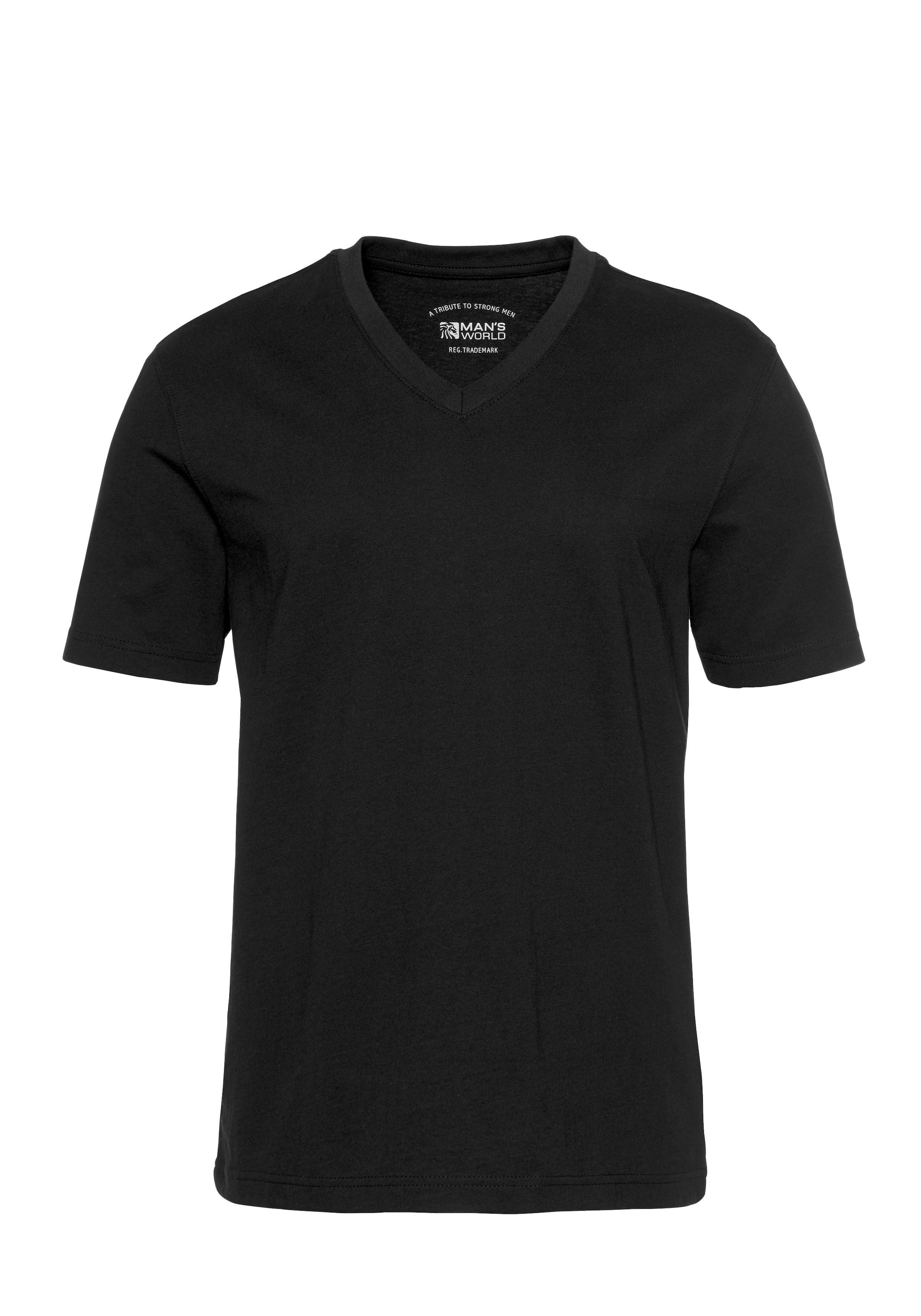 Man's World V-Shirt, (Packung, 3 tlg., 3er-Pack), perfekt als Unterzieh T-shirt