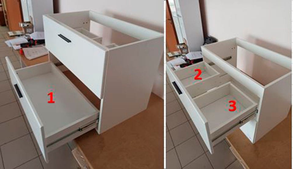 welltime Waschbeckenunterschrank »Ravenna«, Breiter Hänge-Waschbeckenunterschrank mit Einsatzwaschbecken