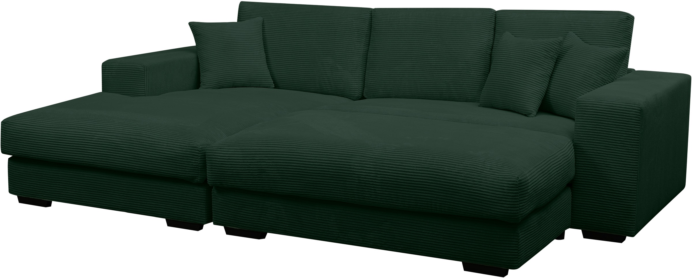 WERK2 Polstergarnitur »Eden L-Form + Hocker. Mega Couch Breite 286cm, Cord« günstig online kaufen