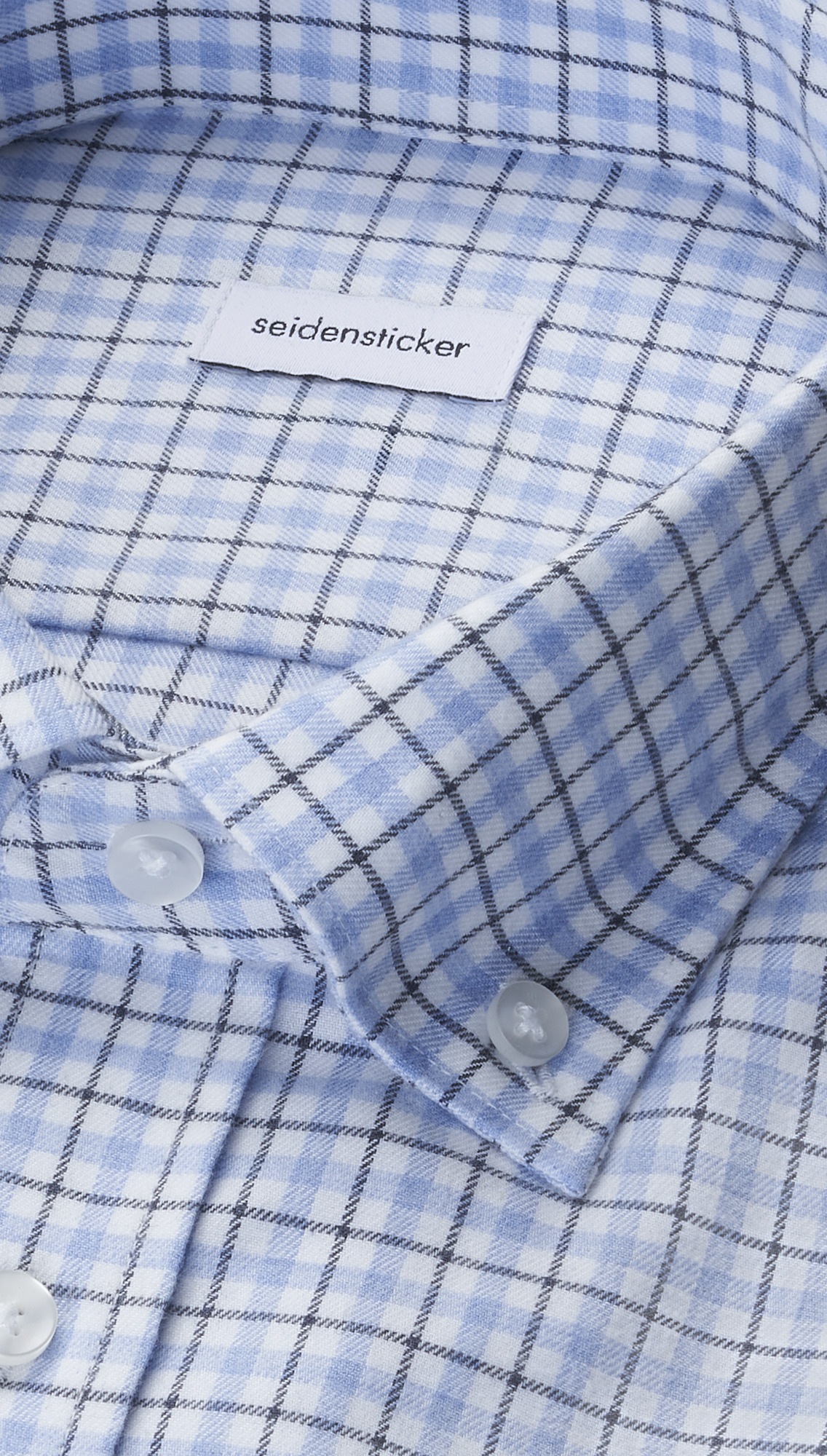 seidensticker Flanellhemd »Schwarze Rose« Slim 1/1 Button-Down-Kragen Karo