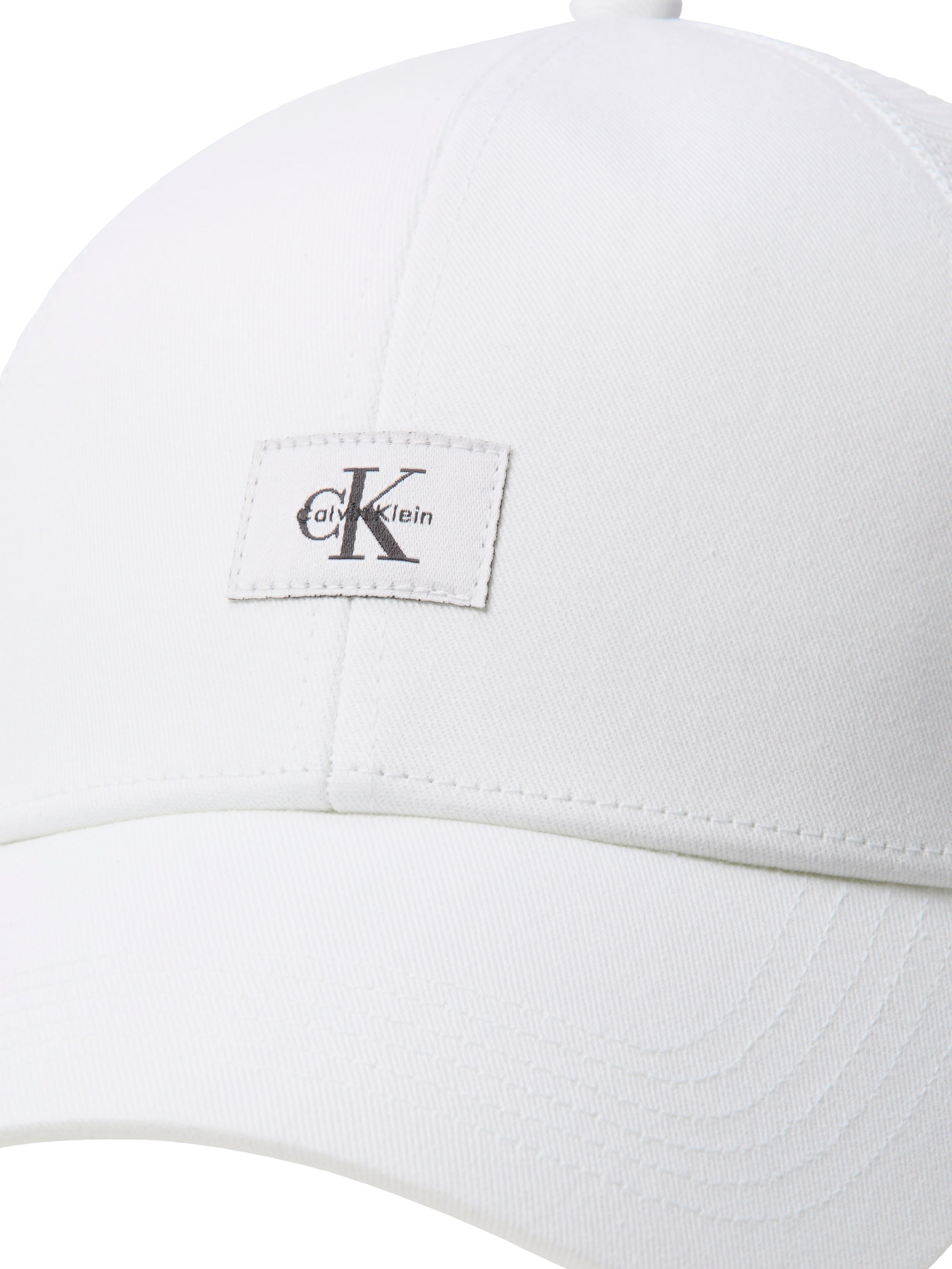 Calvin Klein Jeans Trucker Cap »MONOLOGO WOVEN PATCH TRUCKER« Netzeinsatz, Größe individuell verstellbar