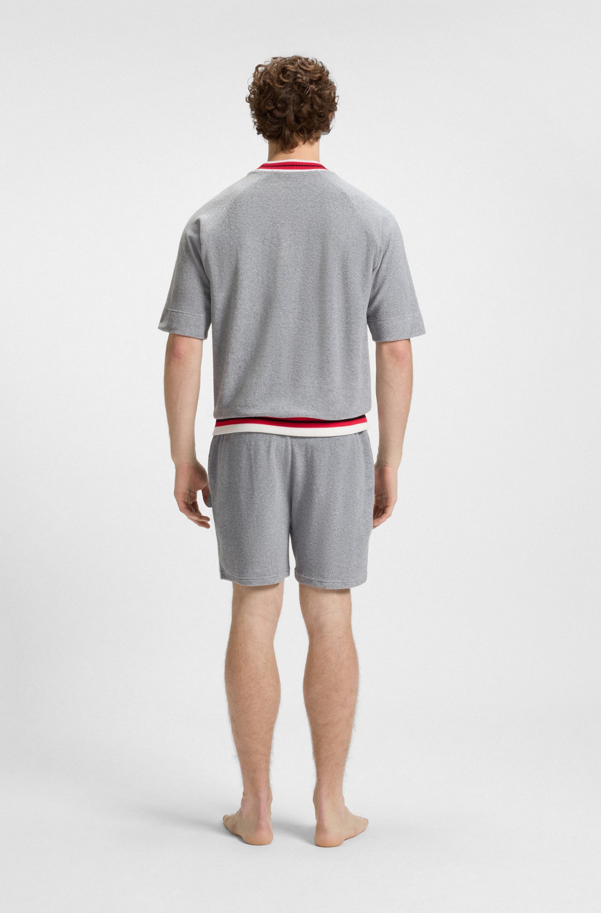 HUGO Underwear Sweatshorts »JAXON«, kontrastfarbene Details, Tunnelzug