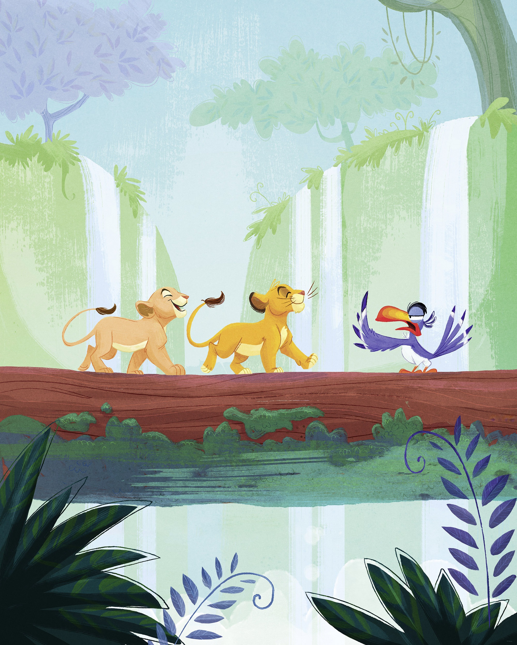 Komar Kindertapete »Disney The Lion King Classic Waterfall«, bedruckt günstig online kaufen