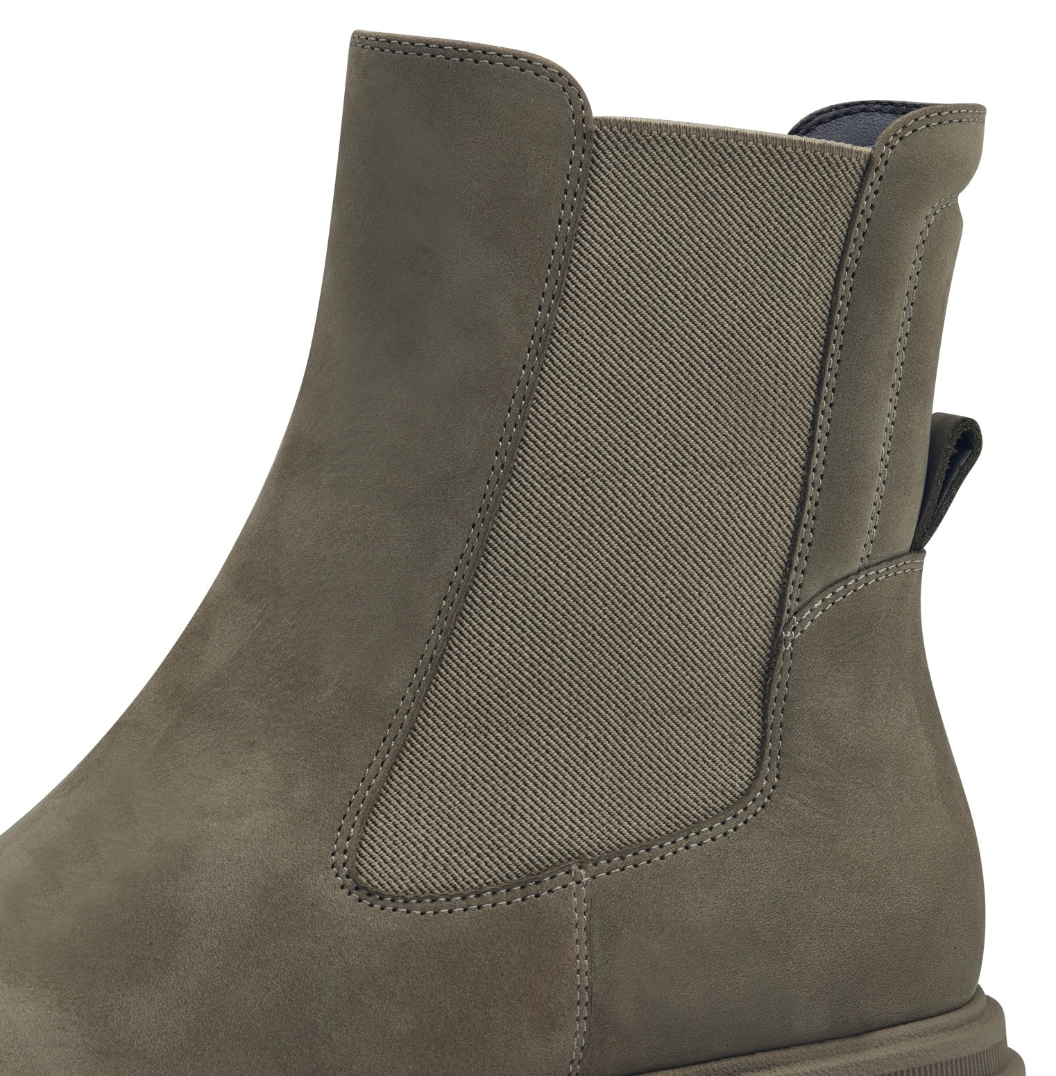 Tamaris Chelseaboots, Blockabsatz, Combat-Boots, Stiefelette mit Stretcheinsatz