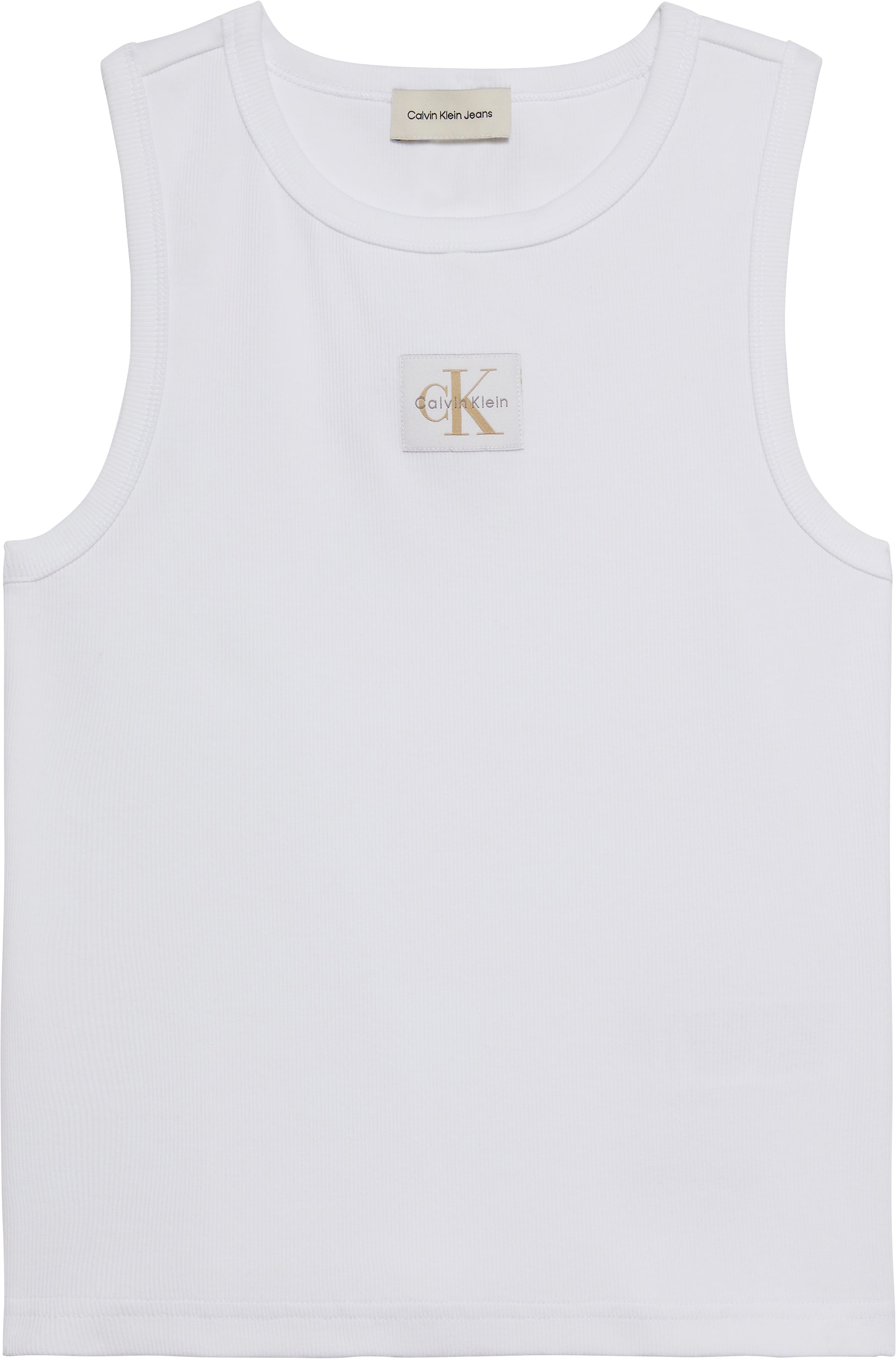 Calvin Klein Jeans Tanktop »A - WVN LBL 2X2 CTTN«, Mit Rundhalsausschnitt