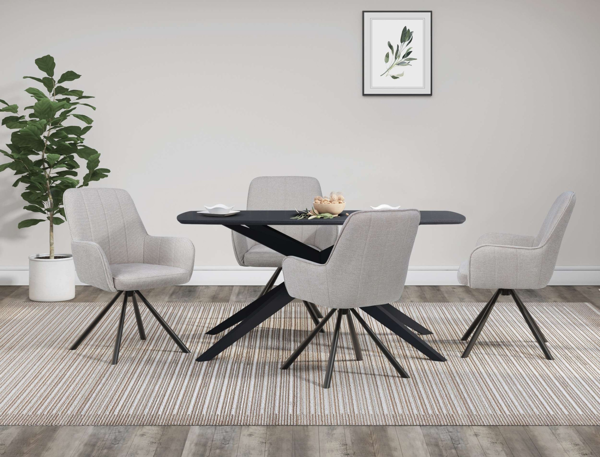 OTTO home Esszimmerstuhl »Flaurent« () 2 Stk. gepolsterte Rückenlehne, Arml günstig online kaufen