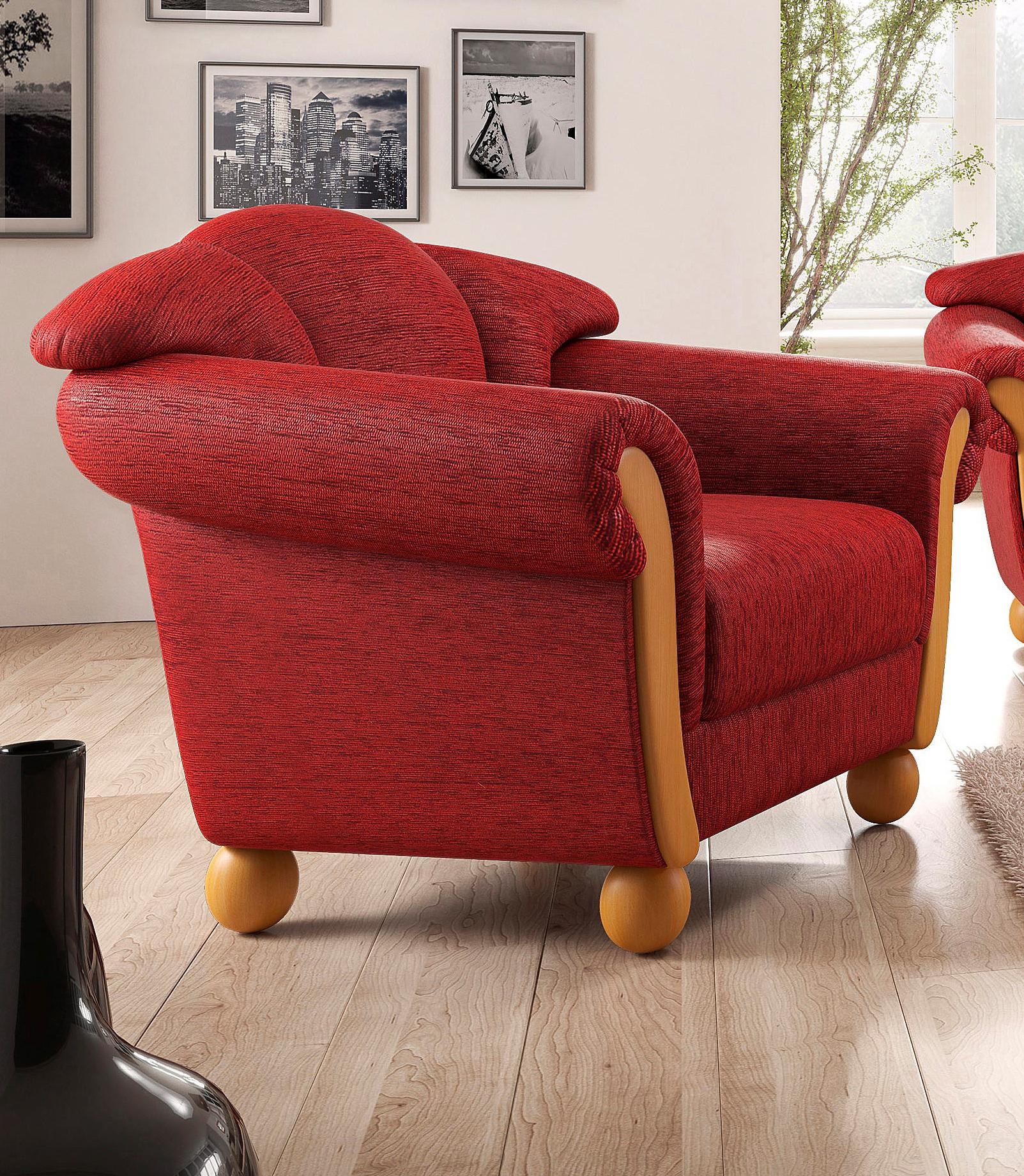 Home affaire Sessel »Milano, bequemer Loungesessel im Landhaus-Stil« günstig online kaufen