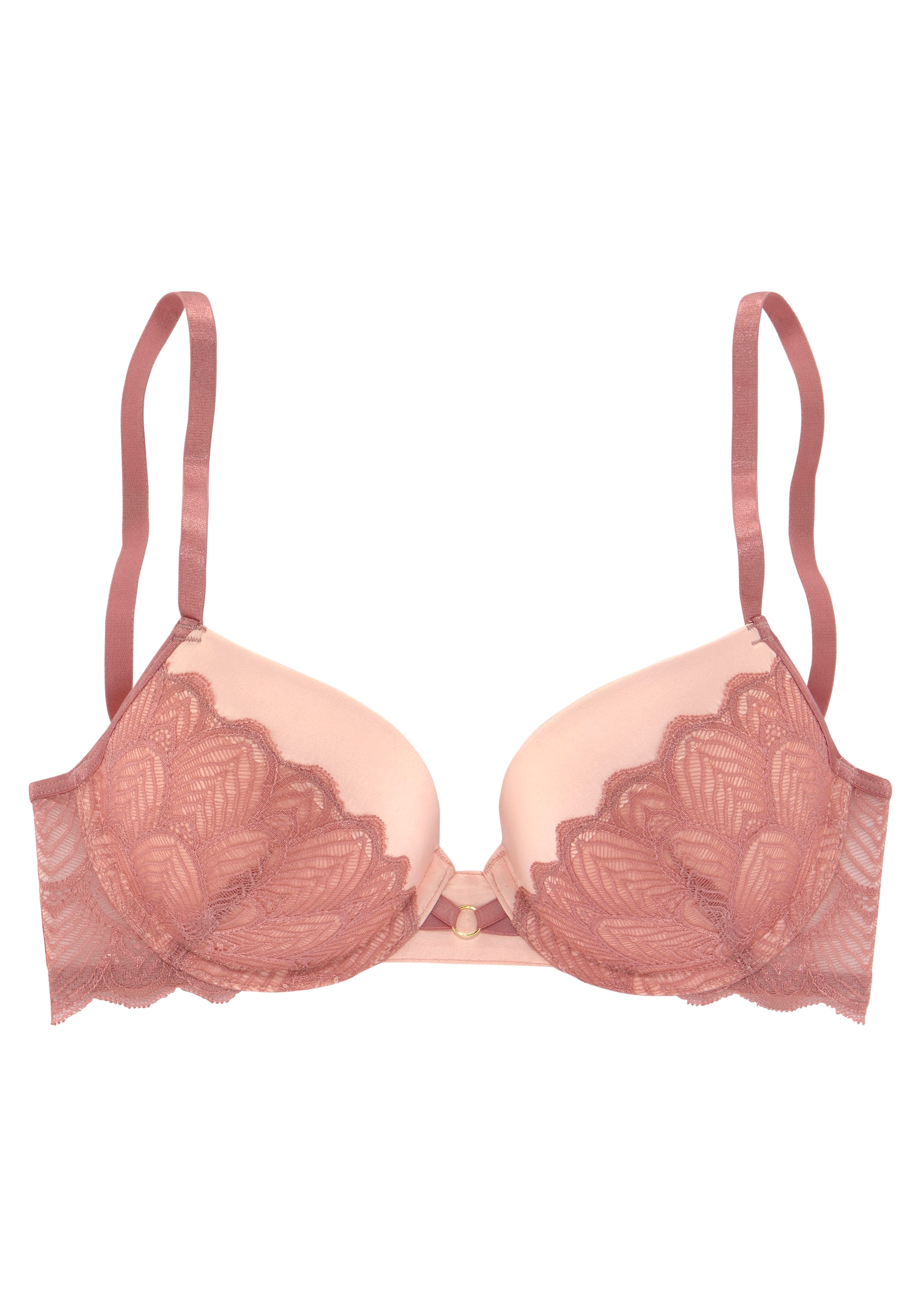 LASCANA Push-up-BH »Belinda«, Cups aus schöner Satinware mit Spitze überzogen, sexy Dessous