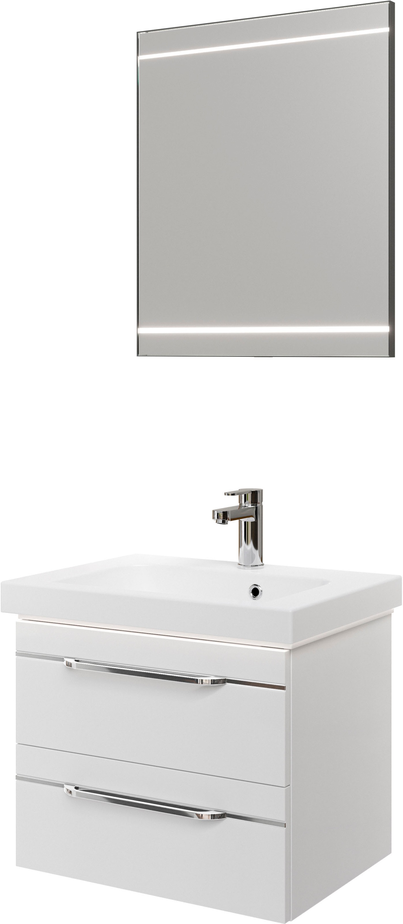 Saphir Badmöbel-Set »Balto 2-teilig Mineralmarmor-Waschtisch mit LED-Spiege günstig online kaufen